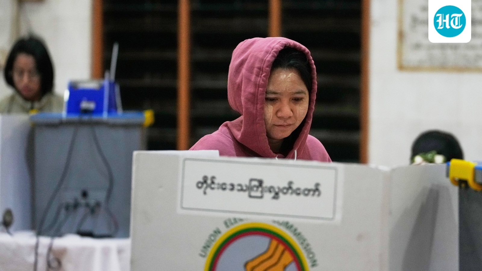 Myanmar holds second phase of vote as military party claims lead