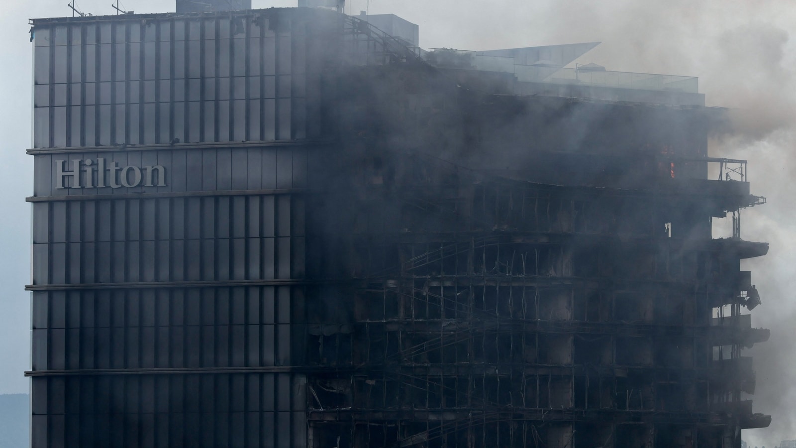 Hilton hotel charred, minister chased into river: Shocking videos show extent of Nepal chaos