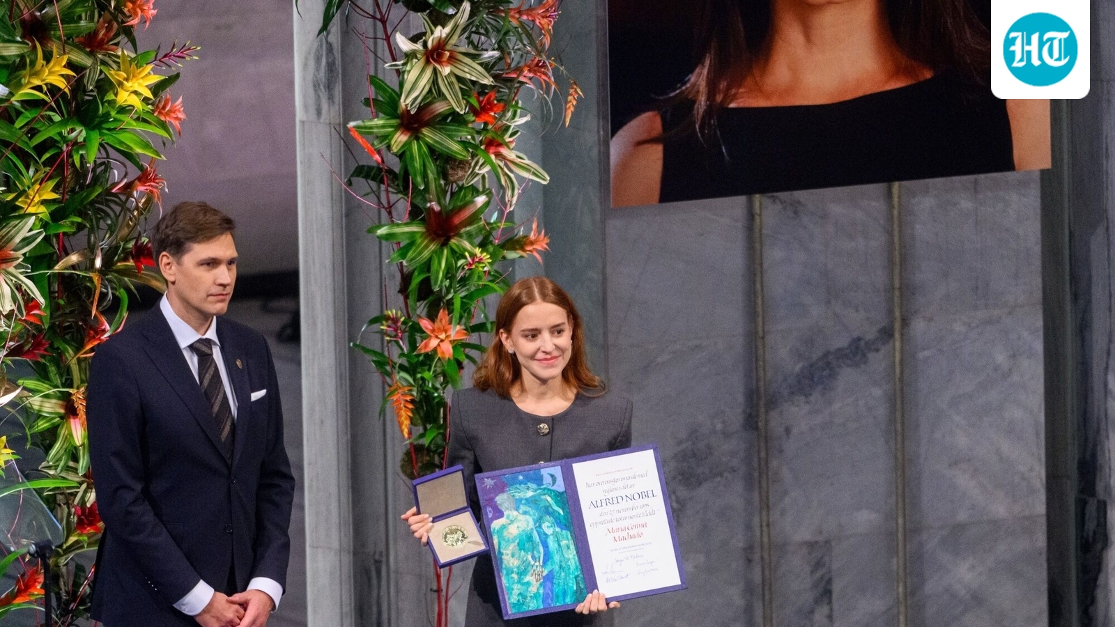 Machado's daughter accepts Nobel Peace Prize in Venezuelan opposition leader's absence