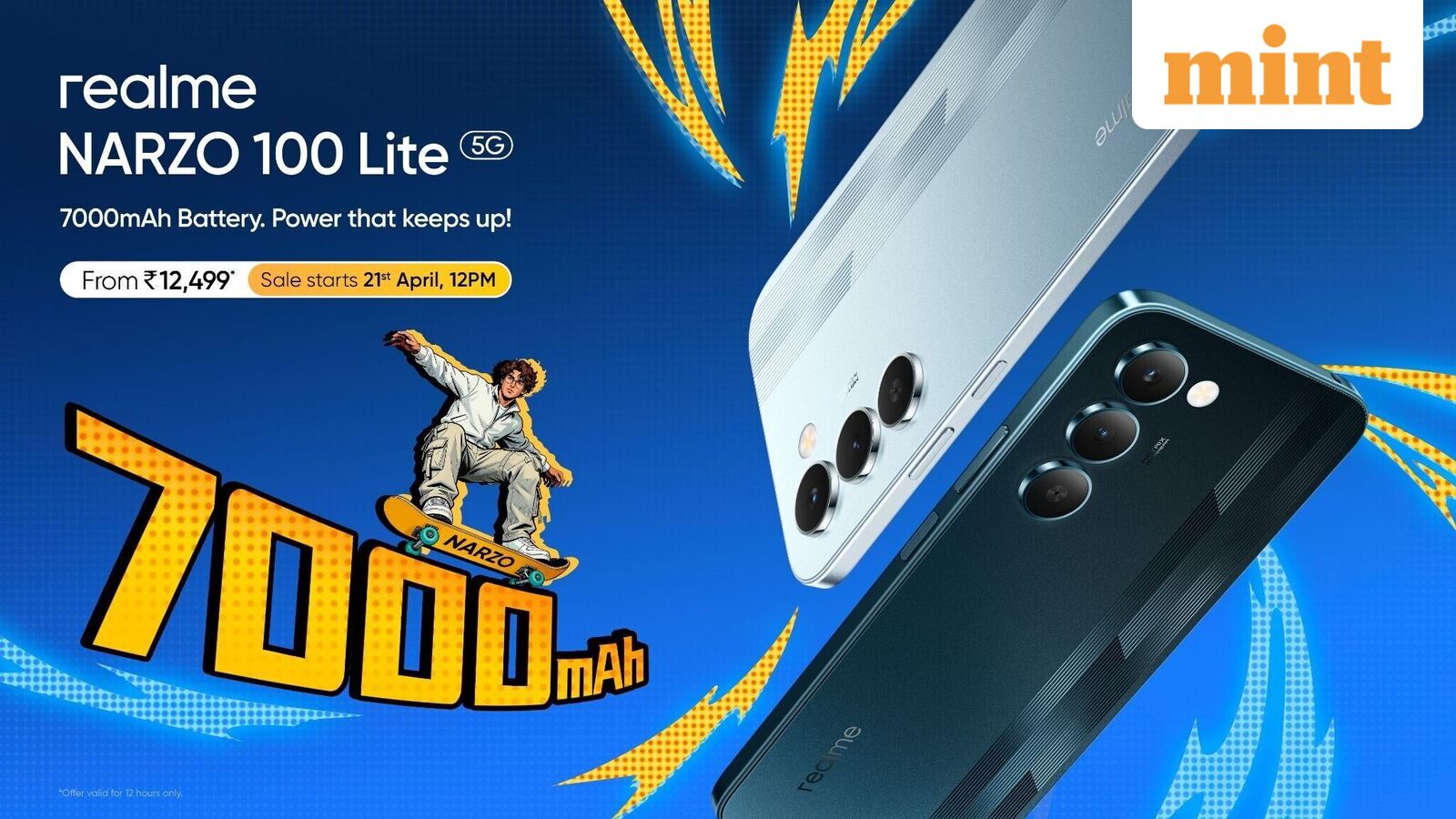 Realme Narzo 100 Lite 5G with 6.8-inch 144Hz display and 7,000mAh battery launched, price starts at  ₹13,999