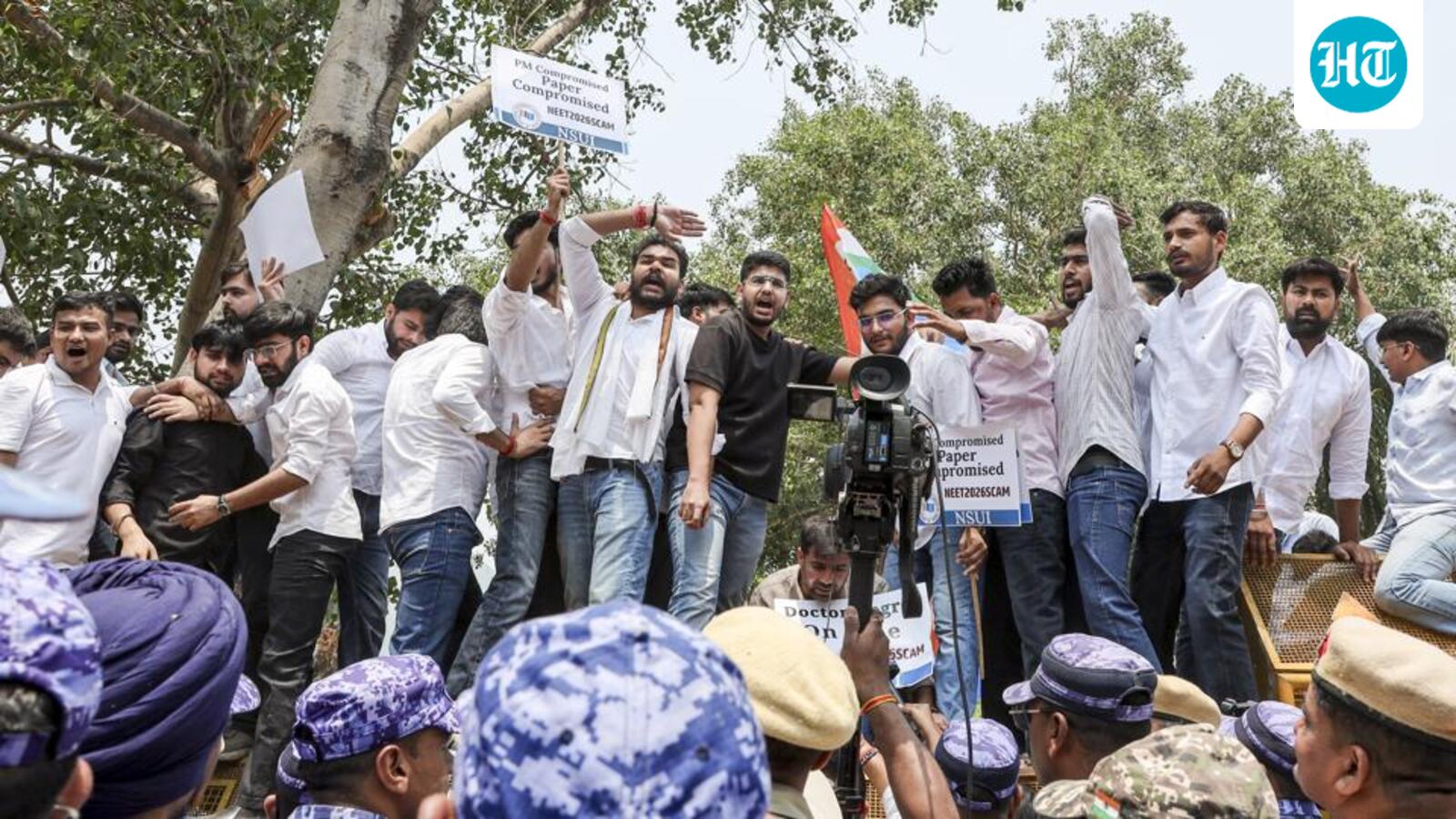 NEET UG 2026: Opposition criticises govt after exam cancellation over paper leak