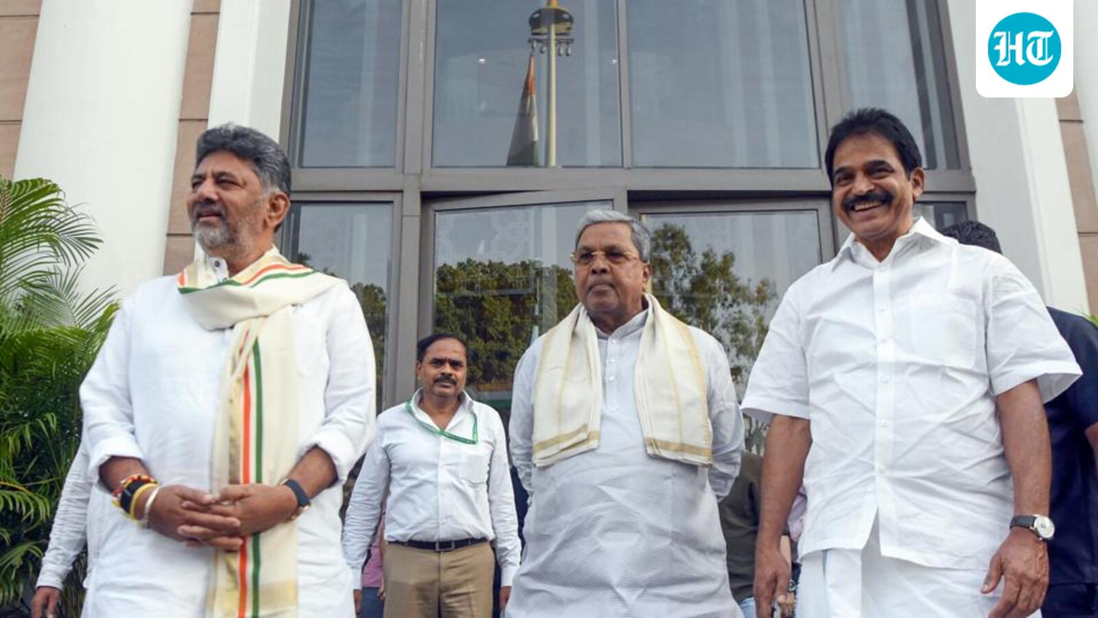 With Siddaramaiah and DKS by side, KC Venugopal denies Karnataka CM change buzz