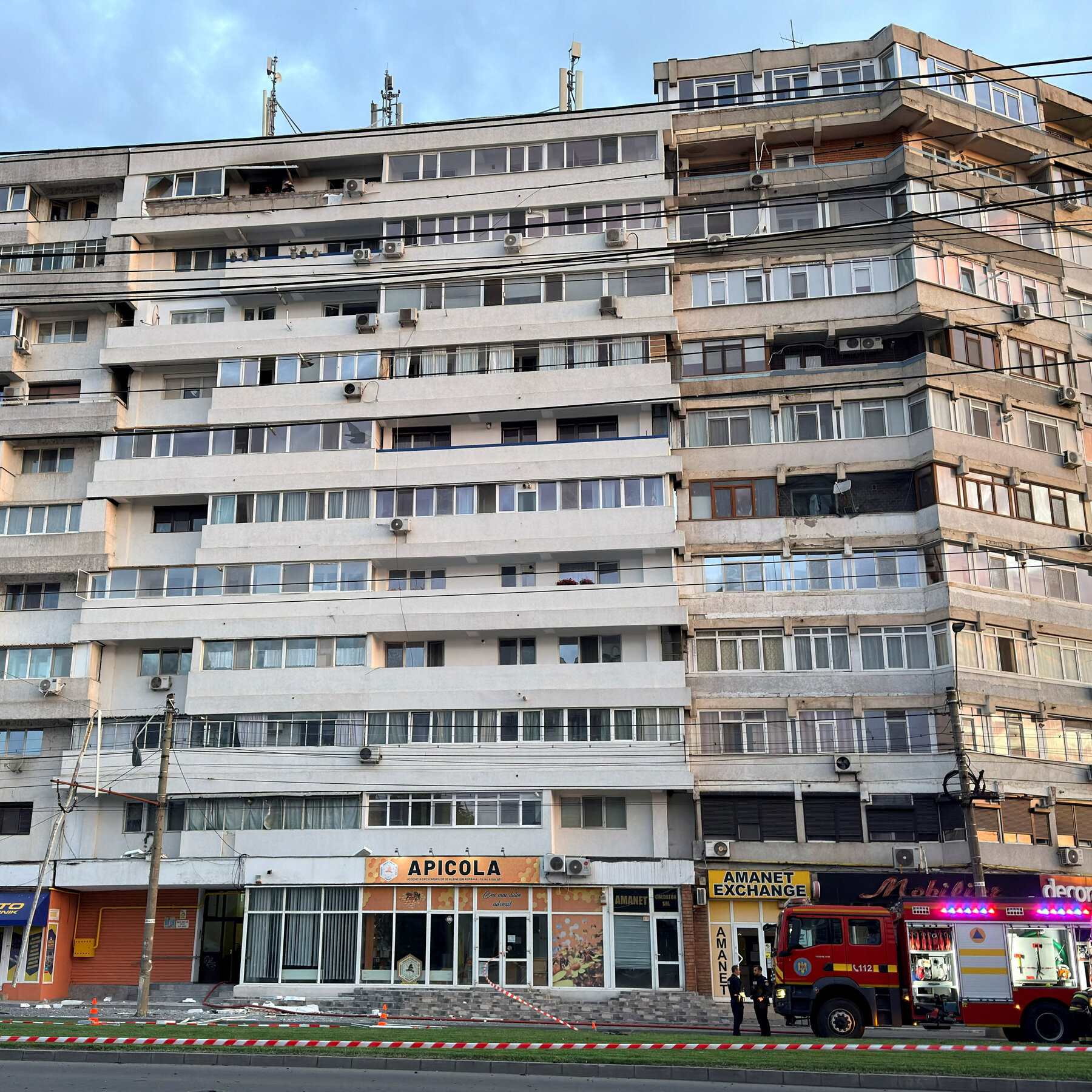 Russian Drone Hits Romanian Apartment Building