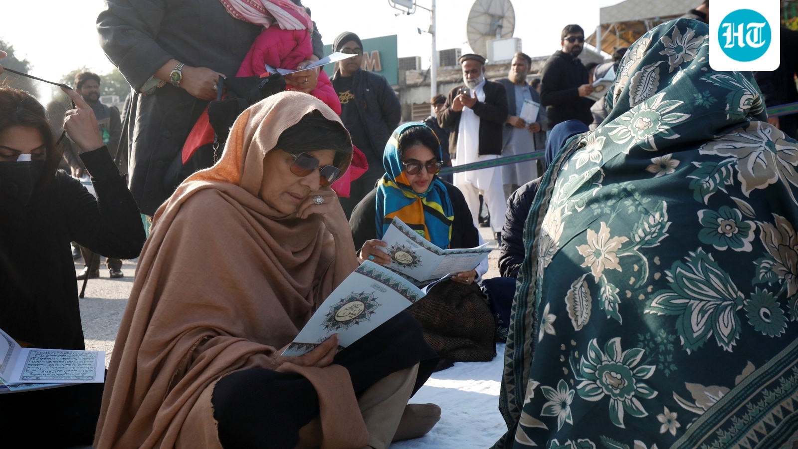Imran Khan’s sisters, PTI leaders protest outside Adiala Jail after meeting barred again