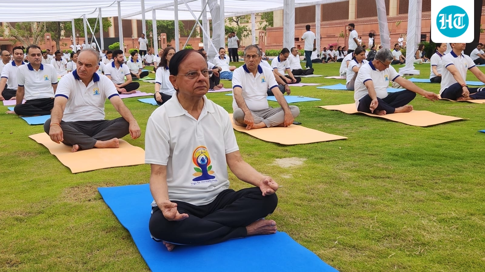 P K Mishra joins PMO staff, officers for Yoga Day session at Seva Teerth