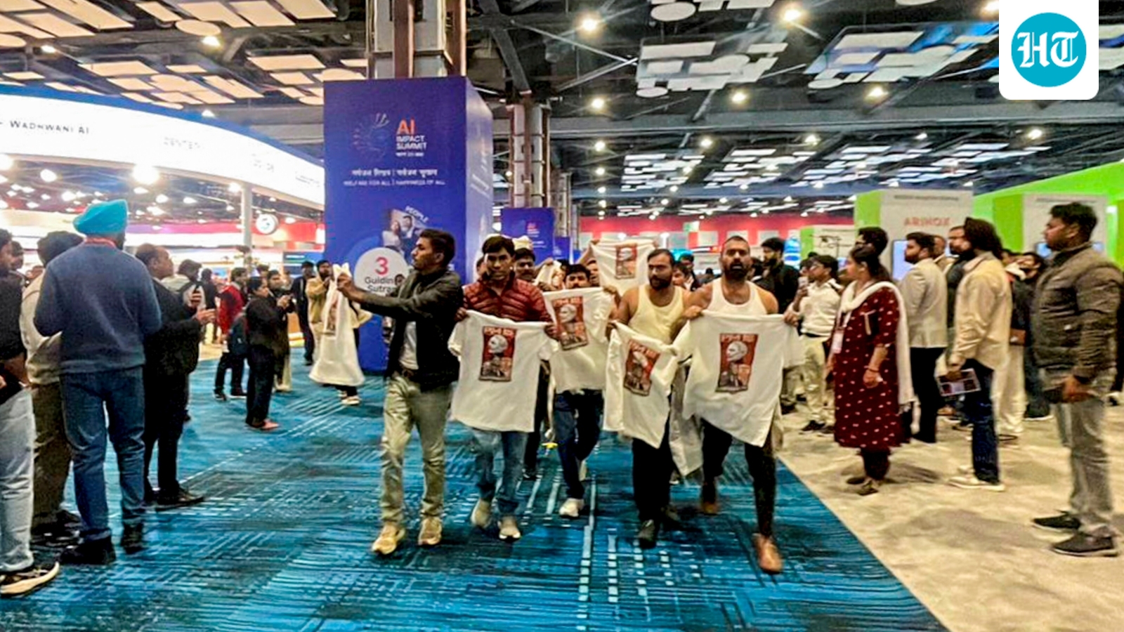 Shirtless protest at AI Summit: Delhi Police nabs Youth Congress worker in Gwalior, total arrests 5