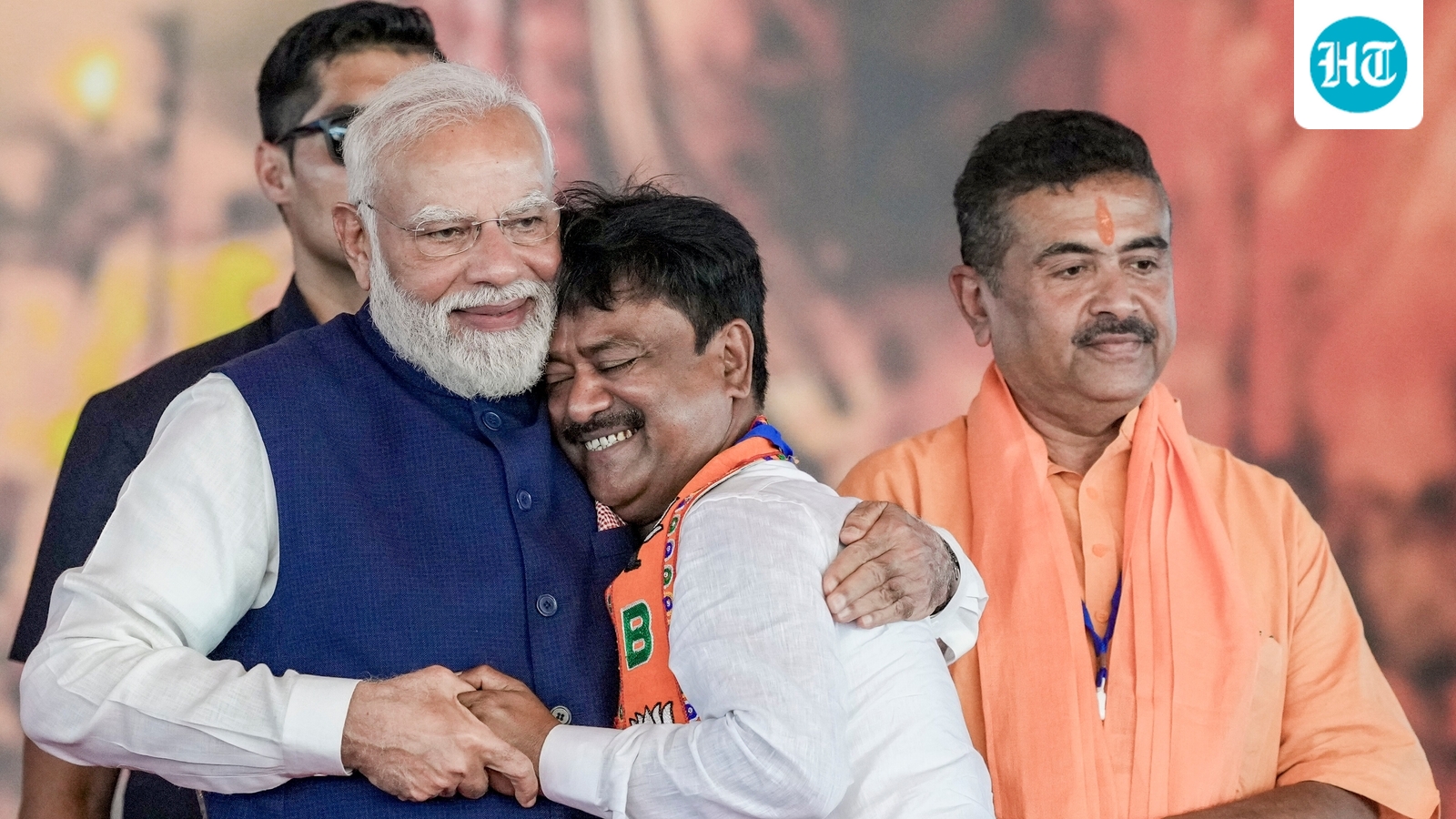 Ashok Kirtania takes oath as minister in Bengal, and gets a warm hug from PM Modi