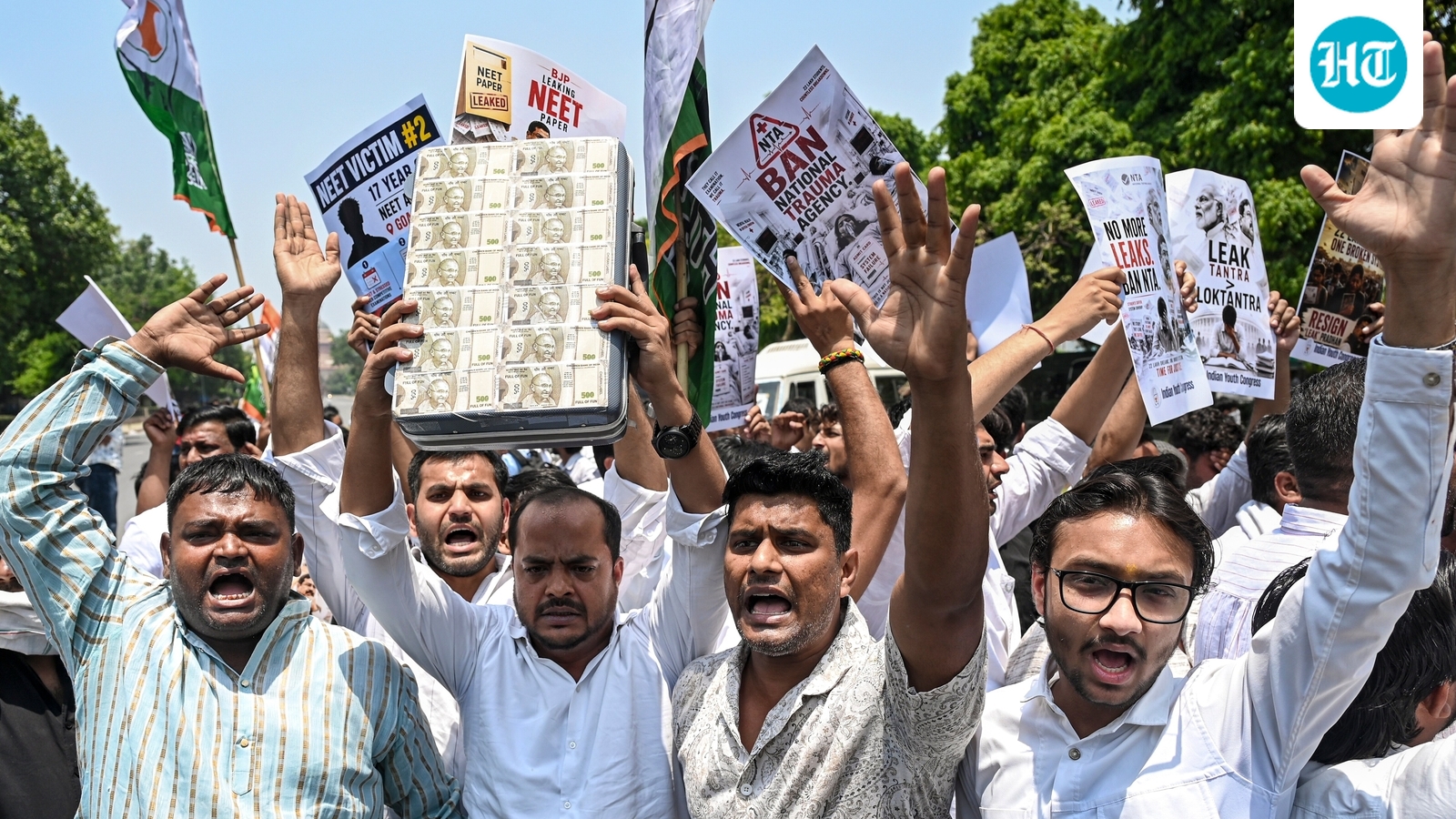 Congress protests in Haryana against paper leaks, demands minister's resignation