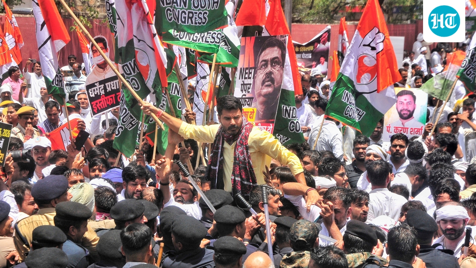 NEET paper leak: Congress demands NTA dissolution, Dharmendra Pradhan’s resignation over irregularities