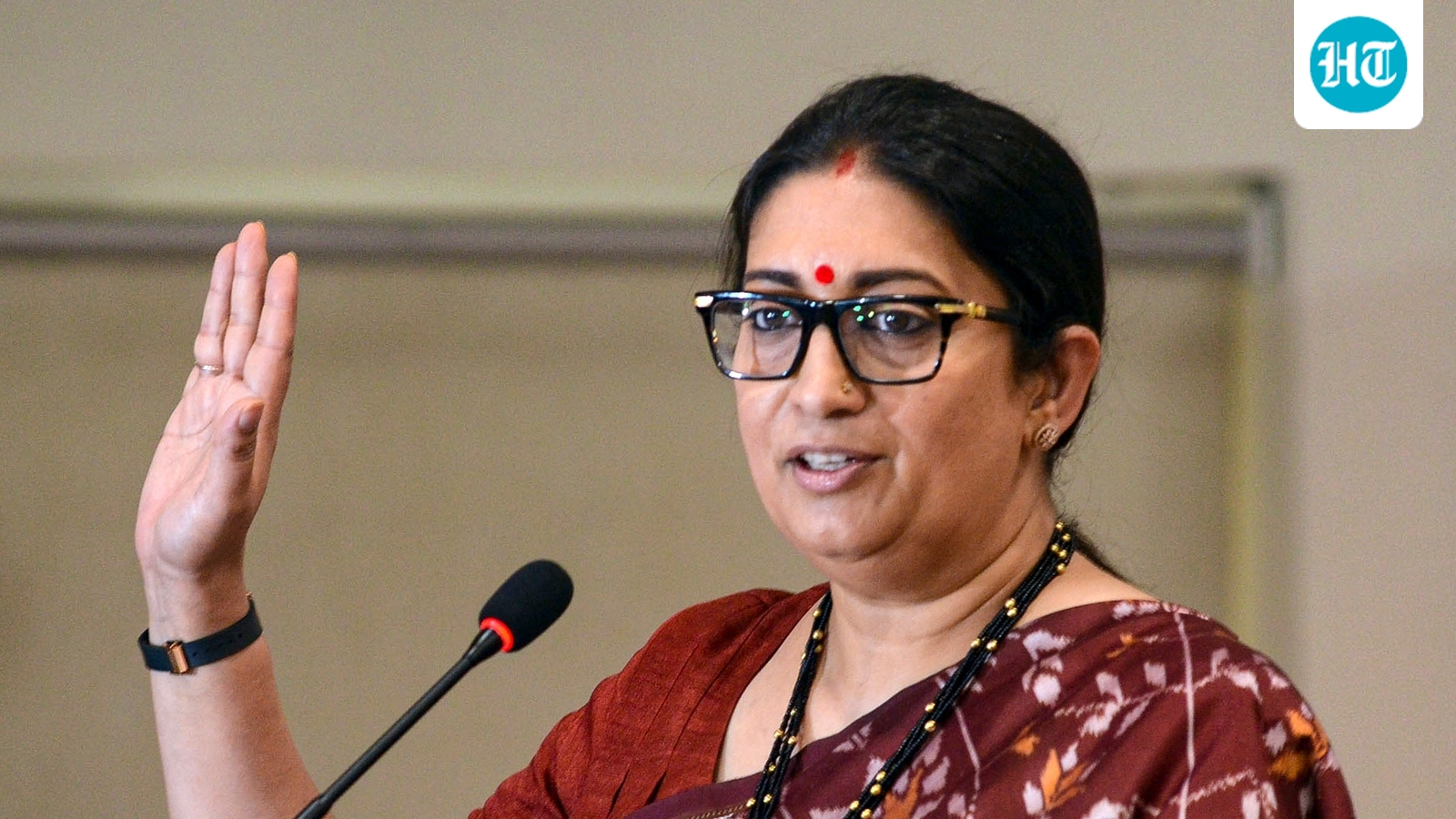 Smriti Irani's 'khisiyani billi' dig at Cong's shirtless protest at AI summit
