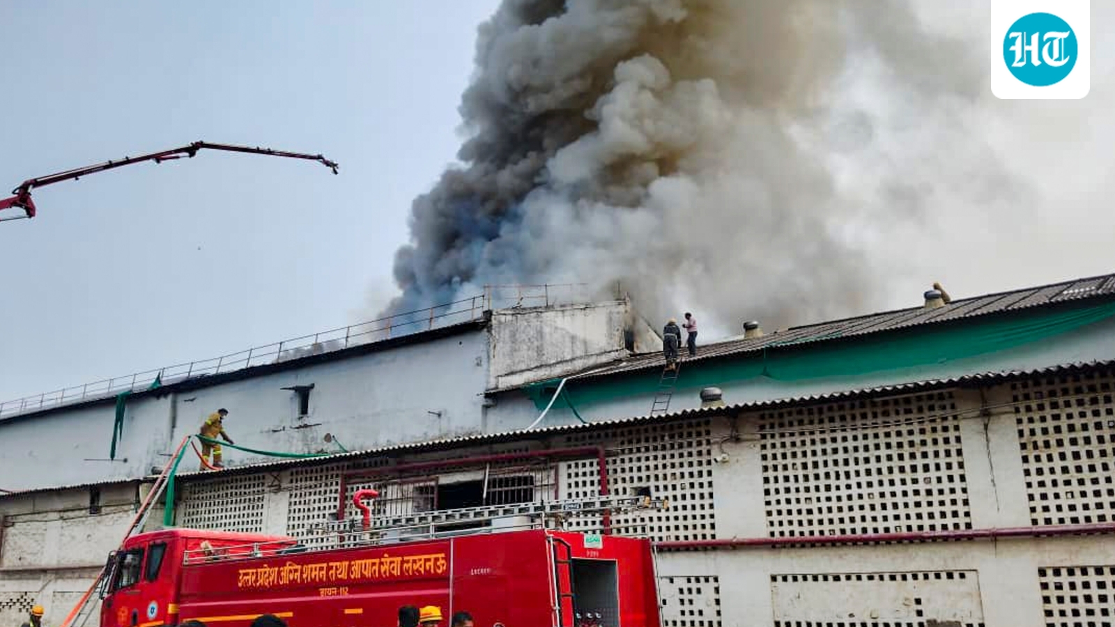 Massive fire breaks out at cold storage unit in Lucknow, firefighting ops on