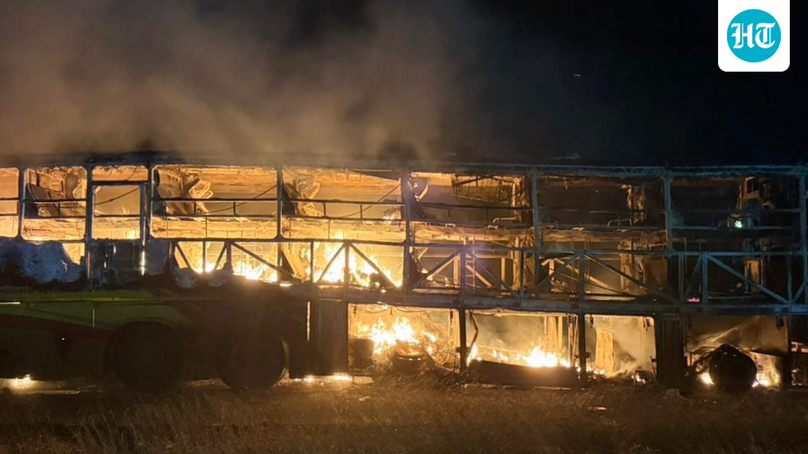 17 feared dead as sleeper bus catches fire after collision with lorry in Karnataka's Chitradurga