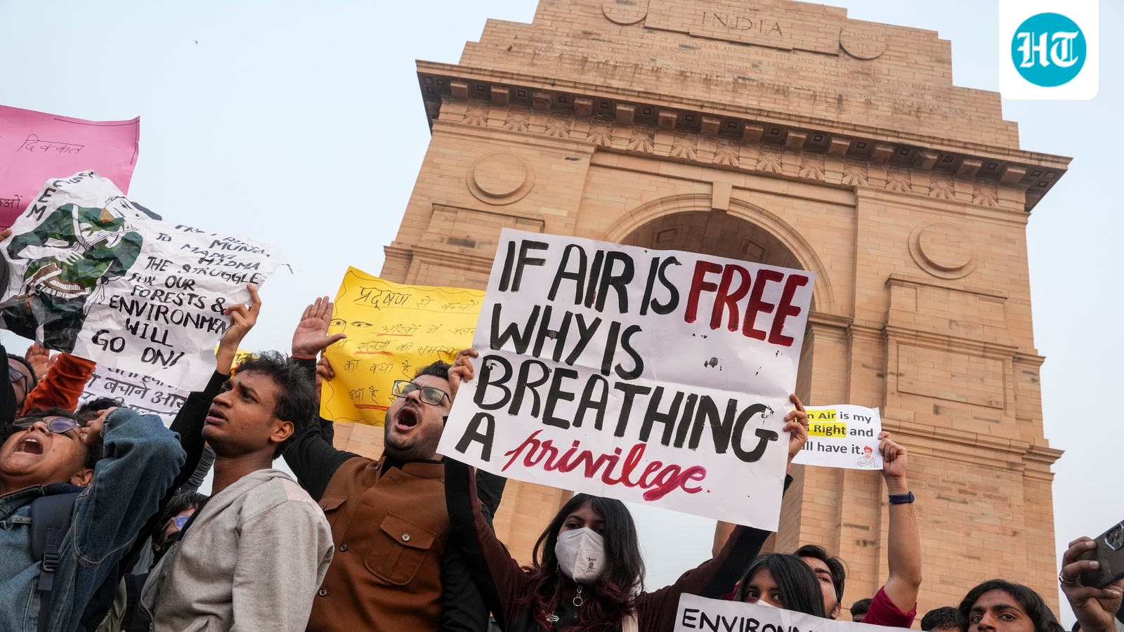 Another day of noxious air for Delhi as AQI nears ‘severe’, no relief in sight