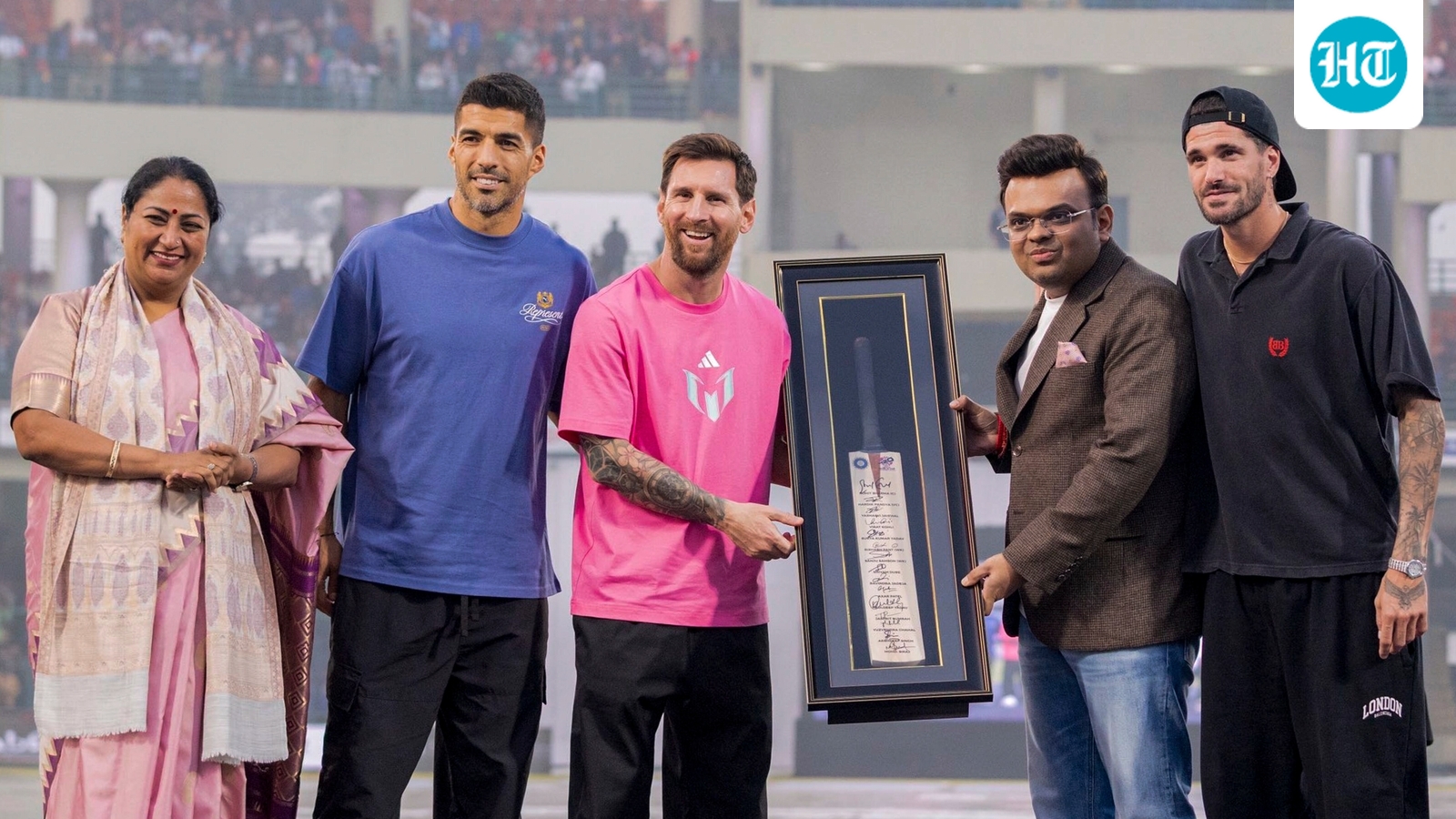 Rekha Gupta greeted with 'AQI, AQI' chants during Messi event as smog engulfs Delhi