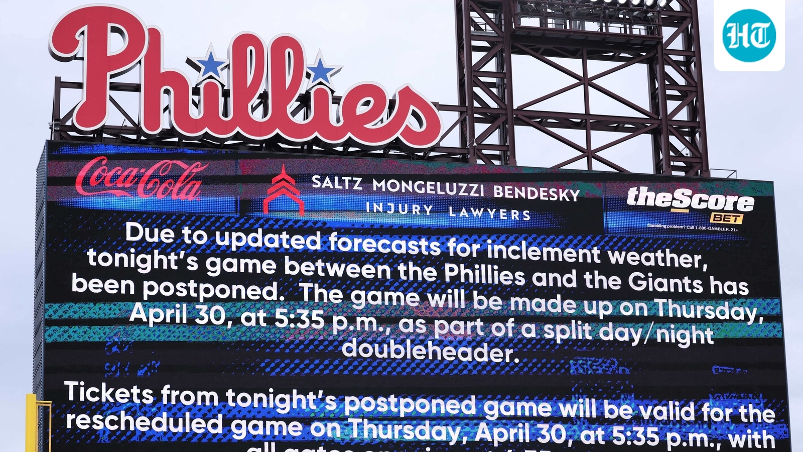 Why Phillies vs Giants game is postponed. When will it be held now? Time, live streaming and other details