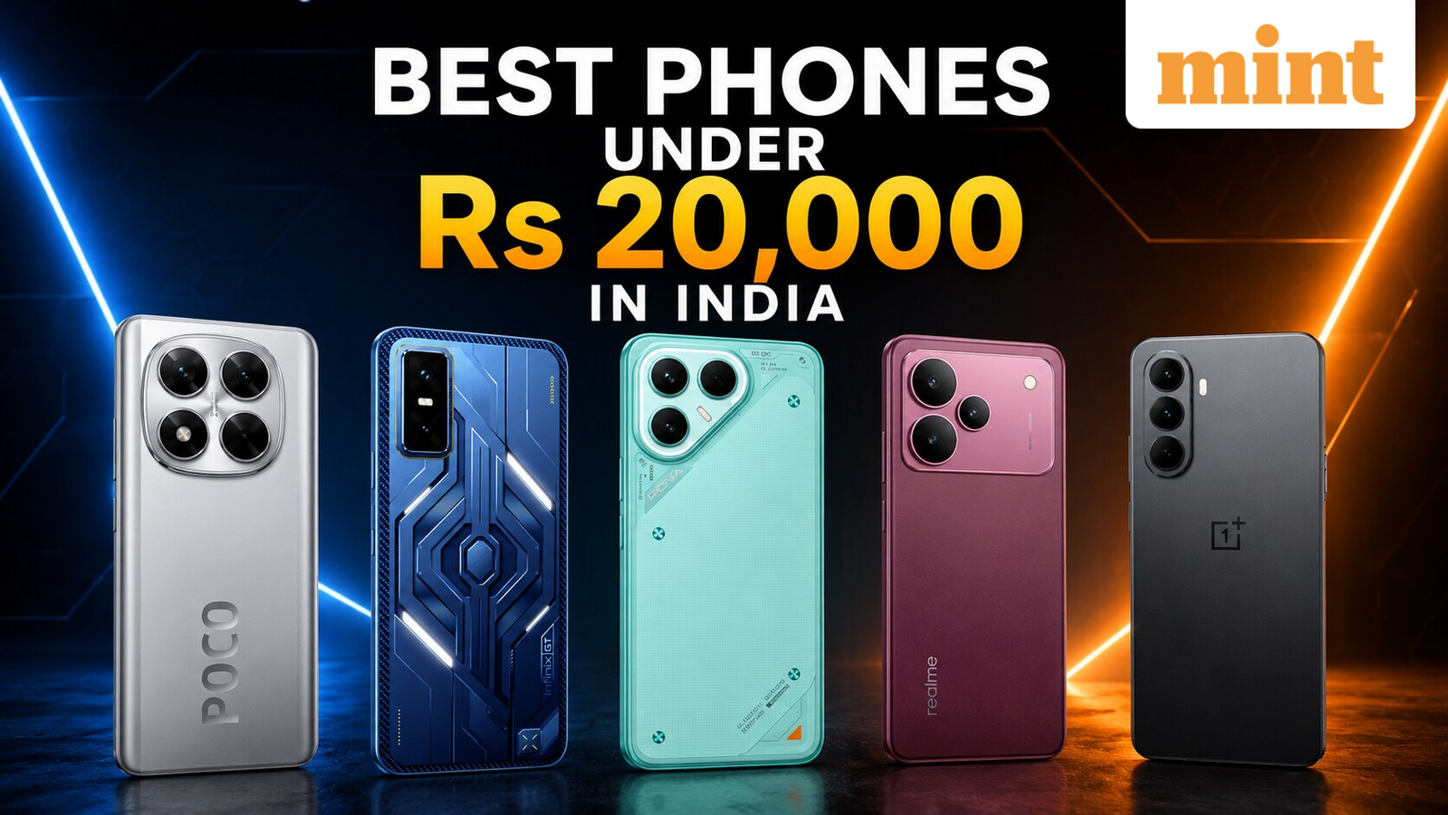 Best phones under  ₹20,000 featuring OnePlus Nord CE 6 Lite and Realme P4