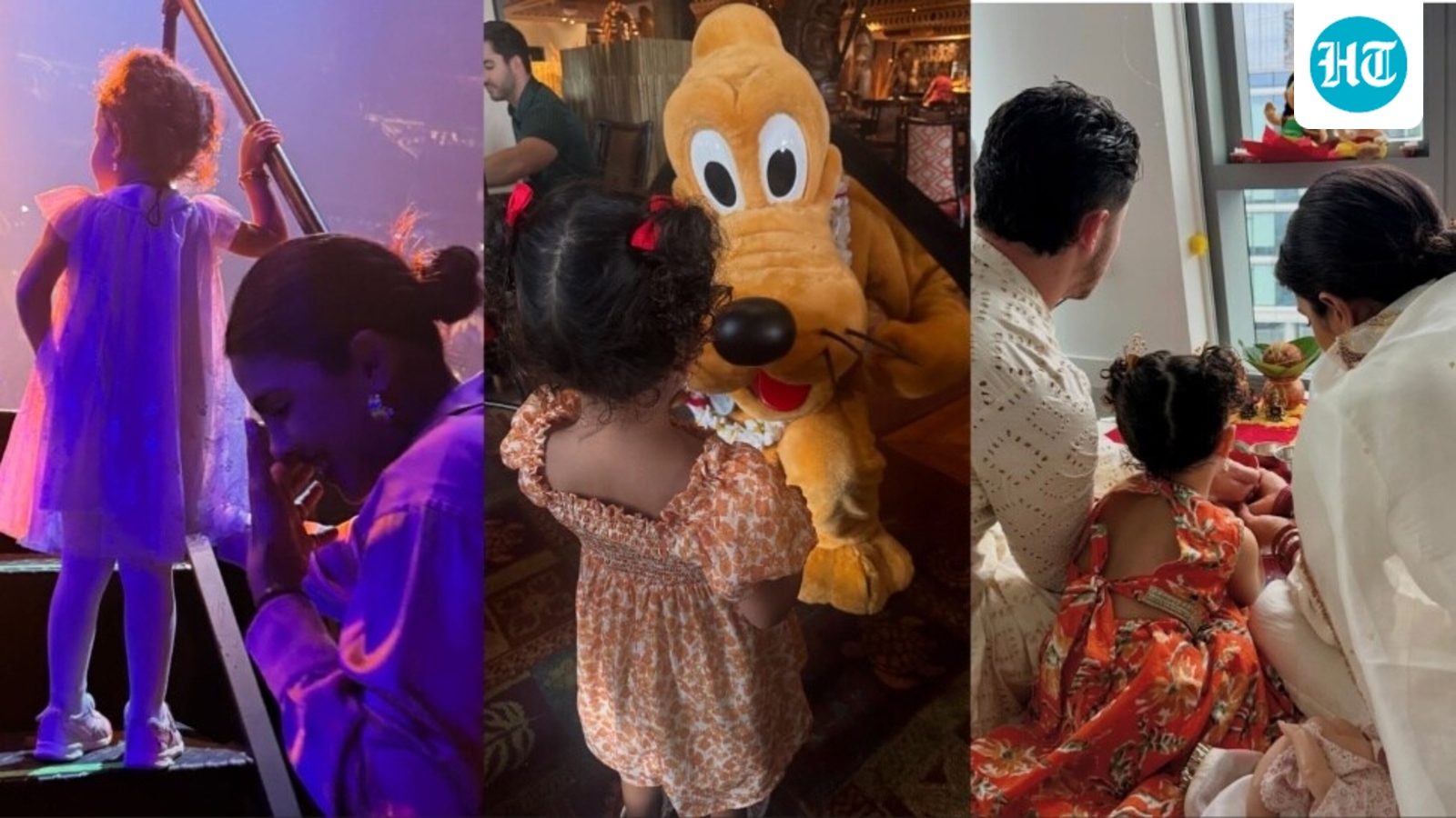 Malti makes Priyanka Chopra giggle and plays with Goofy in new pics; performs pooja with mom and dad Nick Jonas