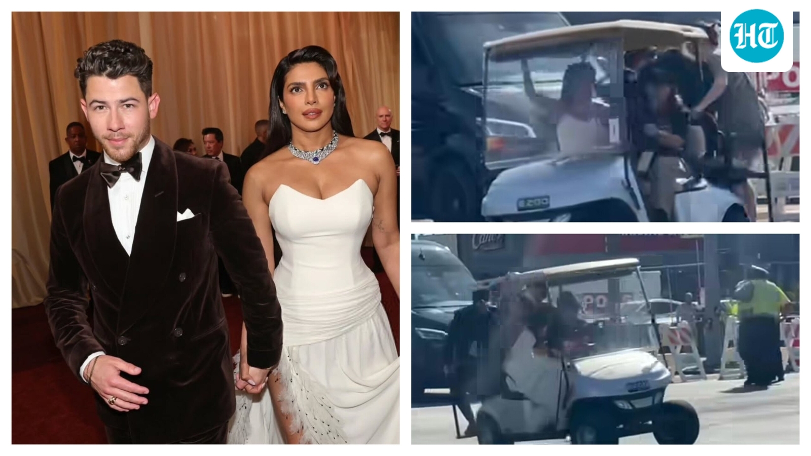 Priyanka Chopra, Nick Jonas escape mishap before outing at Oscars 2026 red carpet. Watch shocking video