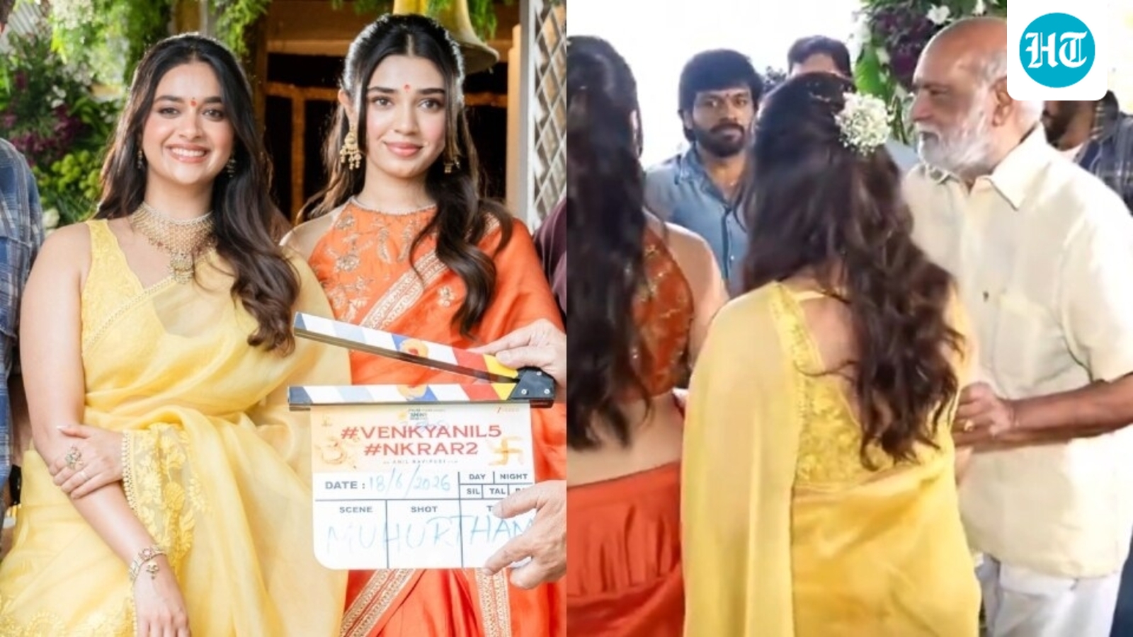 Raghavendra Rao faces flak for grabbing Keerthy Suresh, Krithi Shetty's arms at movie launch: ‘Why does he touch?’