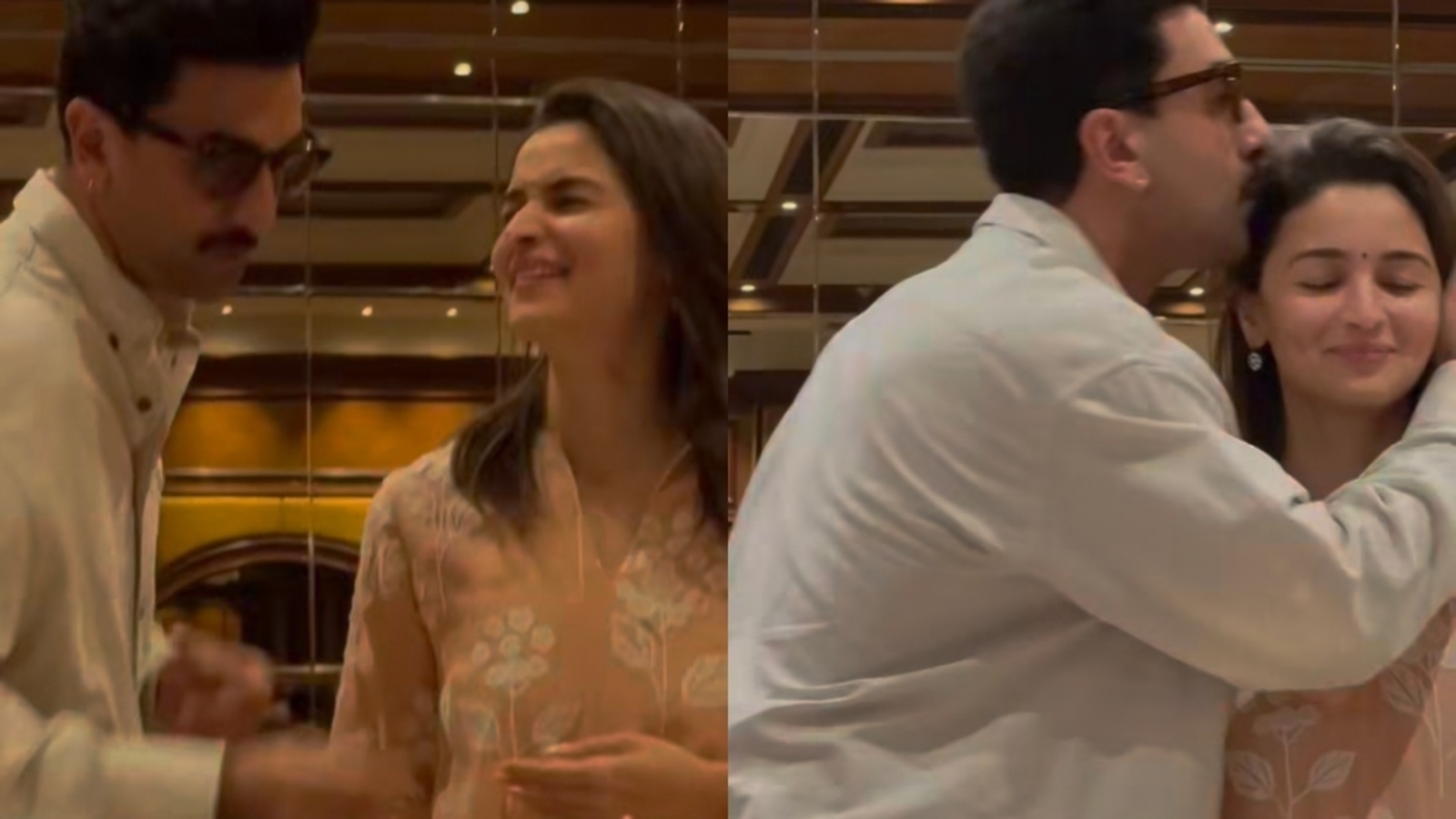 Alia Bhatt cutely scrunches her nose after Ranbir Kapoor smears cake on her face during pre-birthday celebrations. Watch