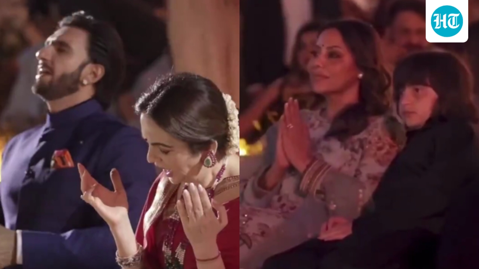Ranveer Singh, Gauri Khan and AbRam enjoy bhajan session, Janhvi Kapoor performs garba at Anant Ambani's birthday bash