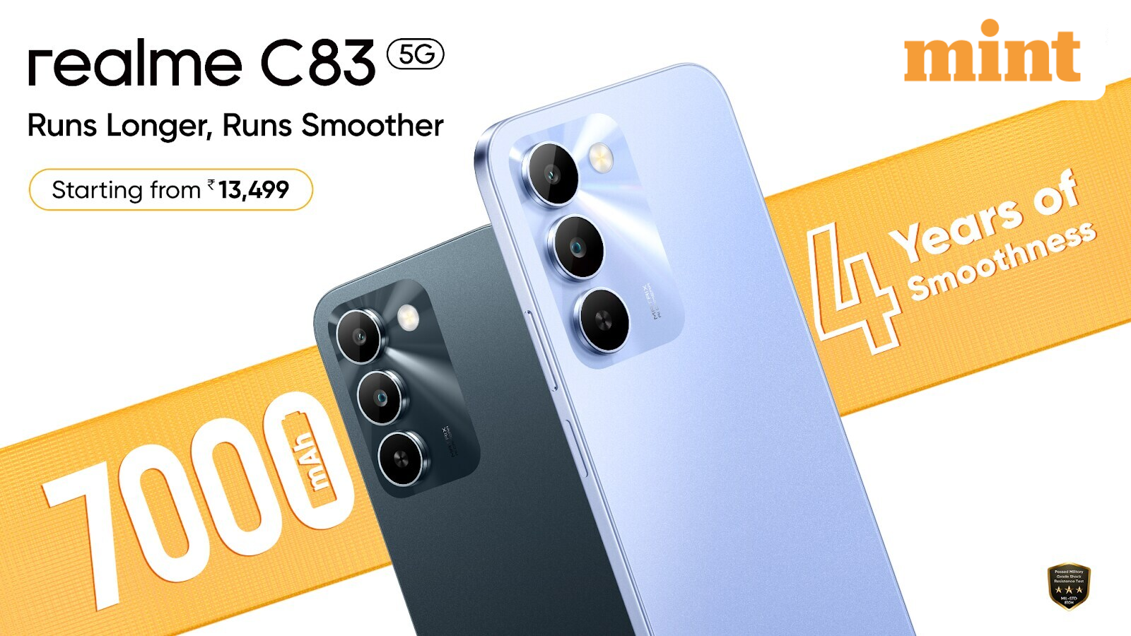 Realme C83 5G with 7,000mAh battery and Dimensity 6300 SoC launched in india, price starts at  ₹13,499