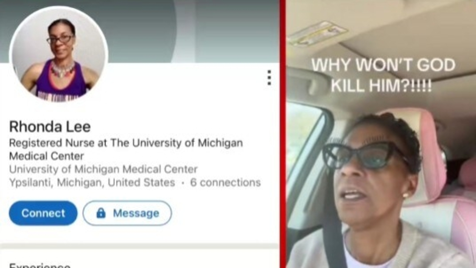 Rhonda Lee: Video of Michigan nurse ‘threatening Trump’ with ‘knife’ attack sparks outrage, calls for arrest