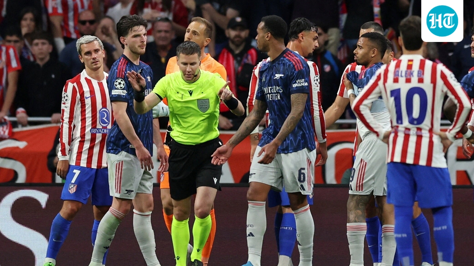 Arsenal, Atletico trade penalties in tense 1-1 Champions League semi-final first leg