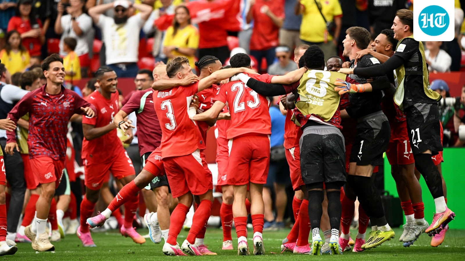 Switzerland beat Colombia on penalties to qualify for first World Cup quarter-final since 1954