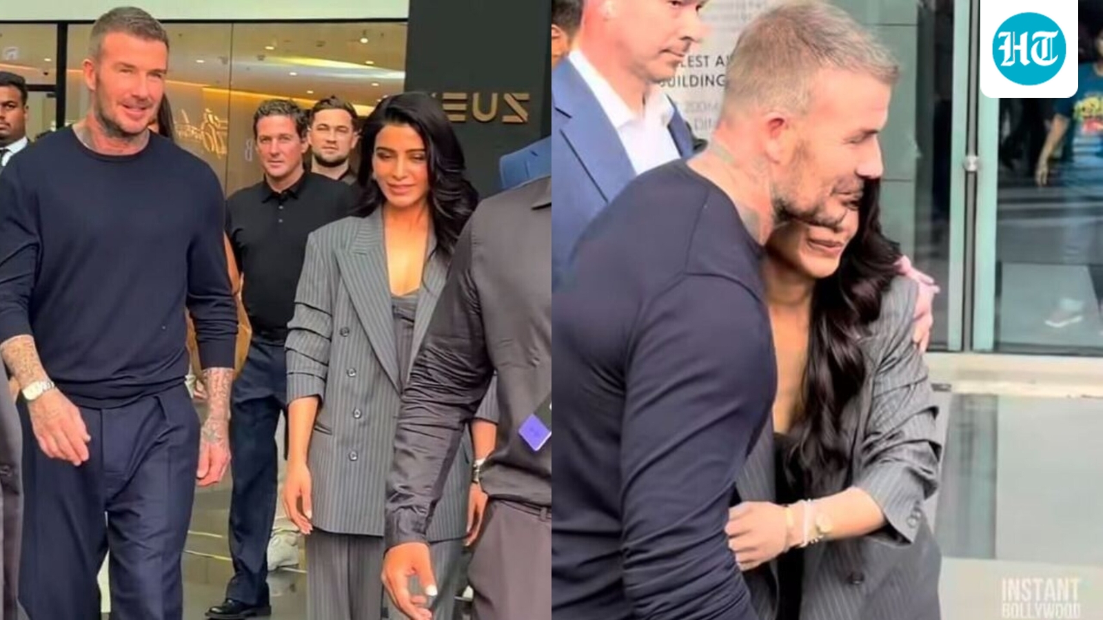 Samantha Ruth Prabhu shares a sweet hug with David Beckham as they get spotted together in Mumbai. Watch