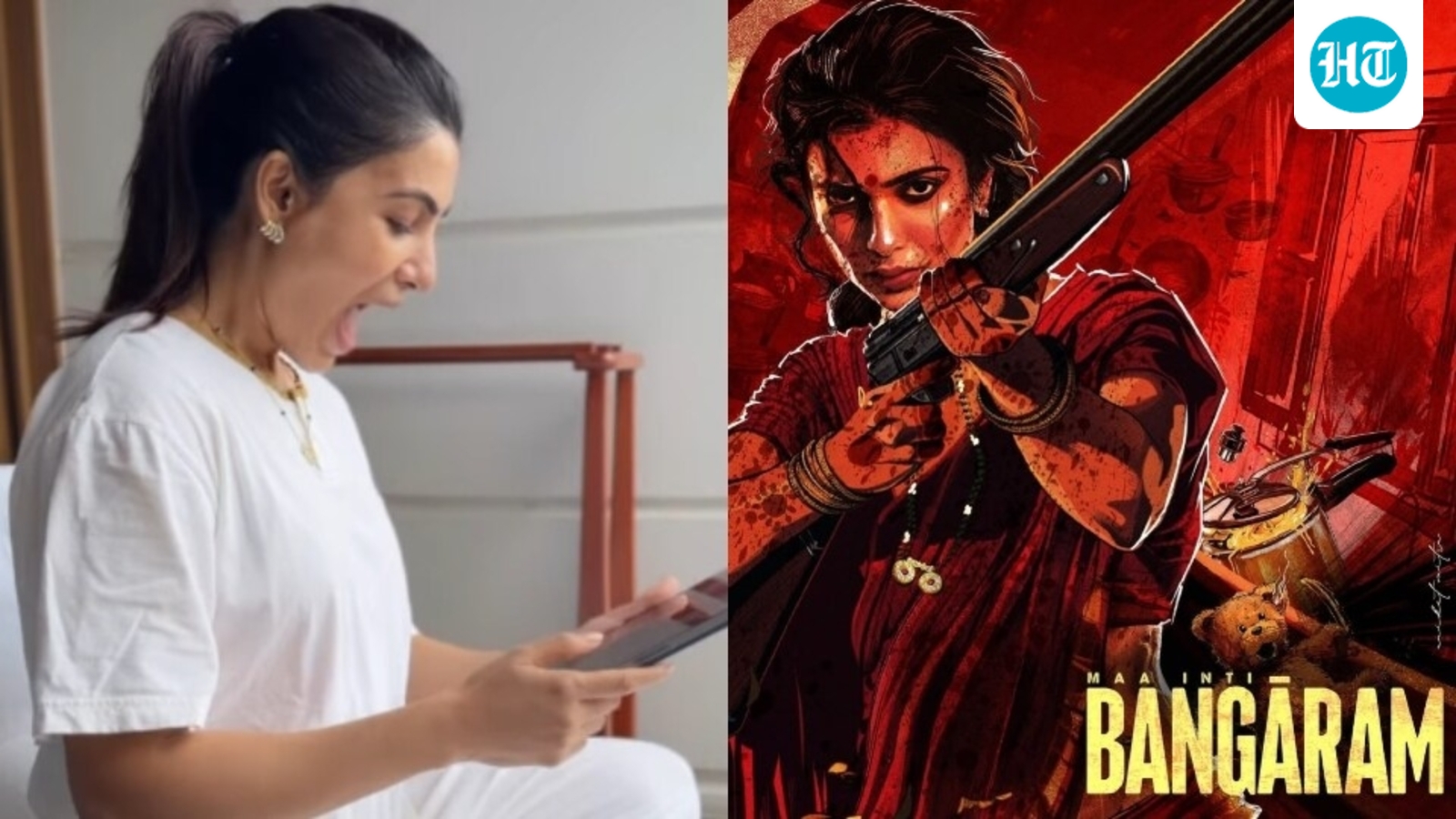 Samantha Ruth Prabhu can't keep calm as Raj Nidimoru tells her Maa Inti Bangaaram grossed  ₹100 crore. Watch her reaction