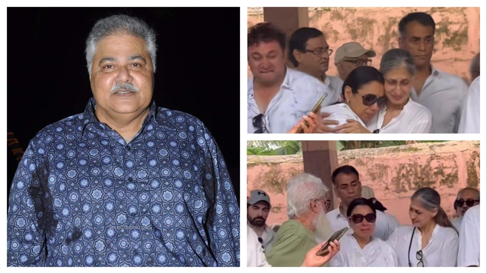 Sarabhai vs Sarabhai co-stars Rupali Ganguly, Rajesh Kumar cry inconsolably during Satish Shah's funeral