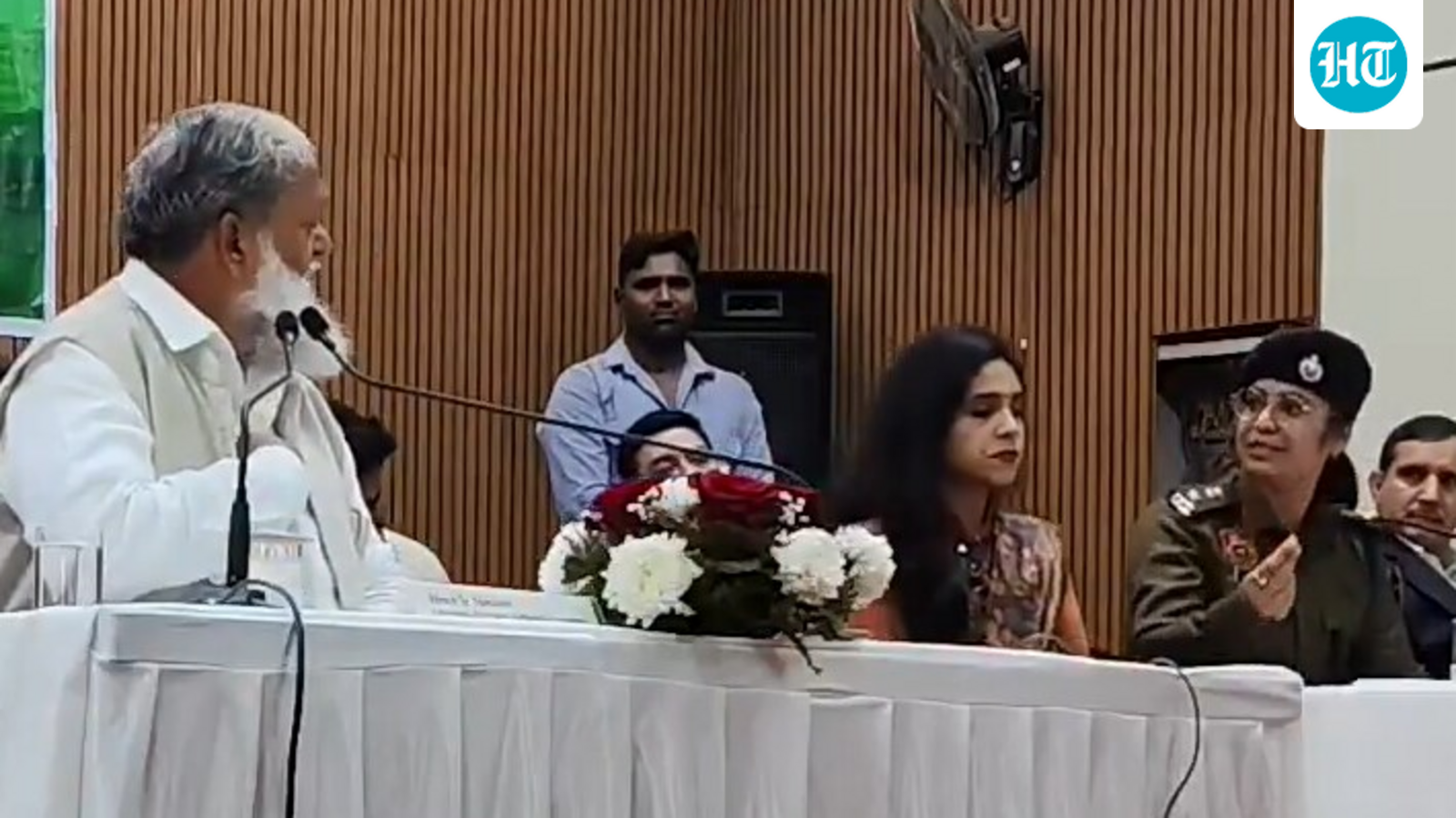 Haryana minister Anil Vij's verbal spat with Kaithal SP during public event: ‘Mera order sare Haryana mein chalta hai’