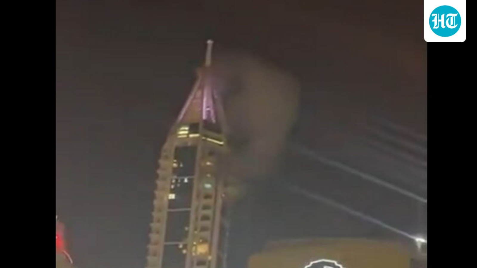 WATCH: Drone debris hits Dubai’s 23 Marina tower after aerial interception, smoke rises in plumes