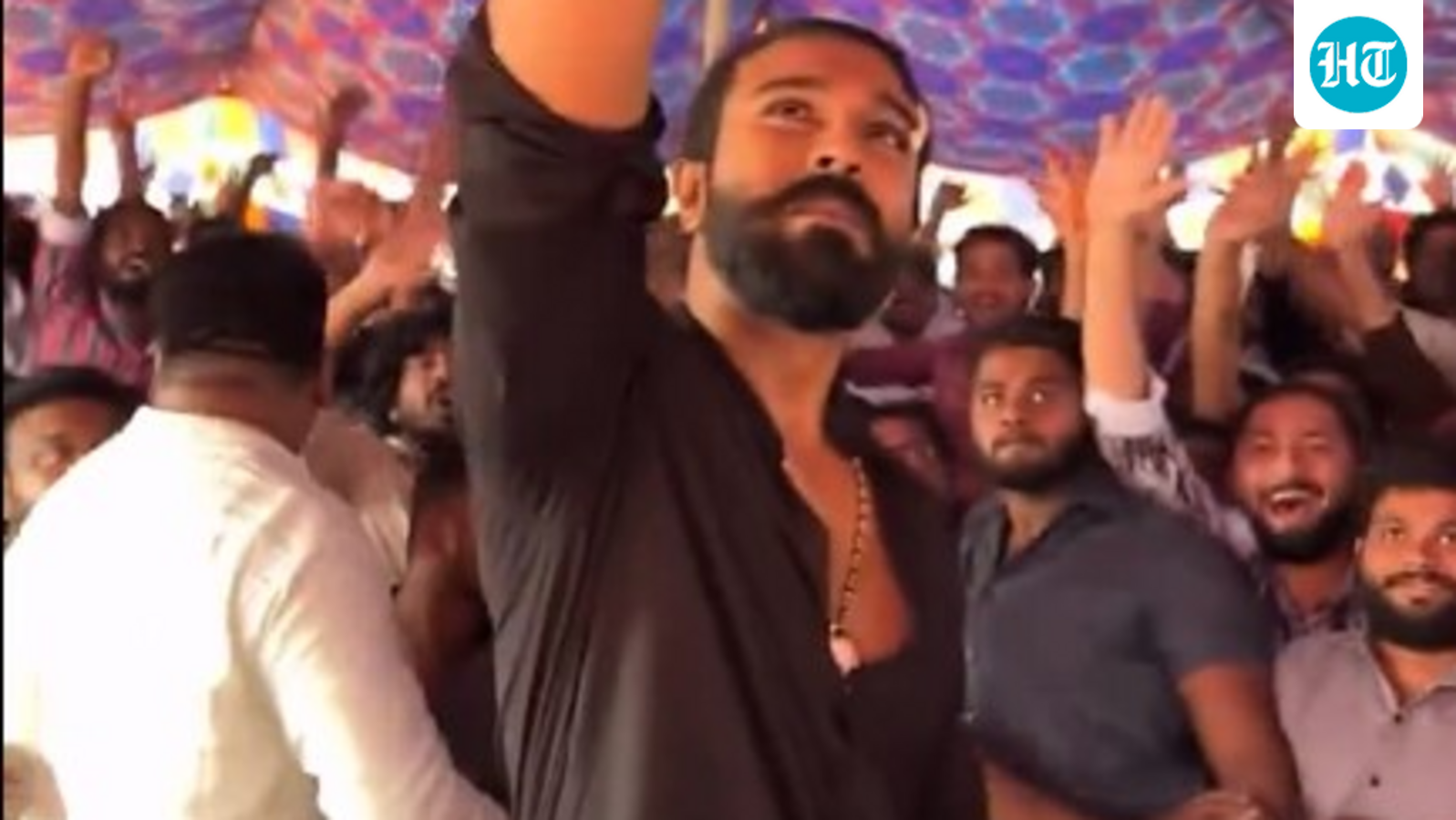 Ram Charan sports bandage above eye in 1st appearance after injury; meets concerned fans ahead of his birthday. Watch