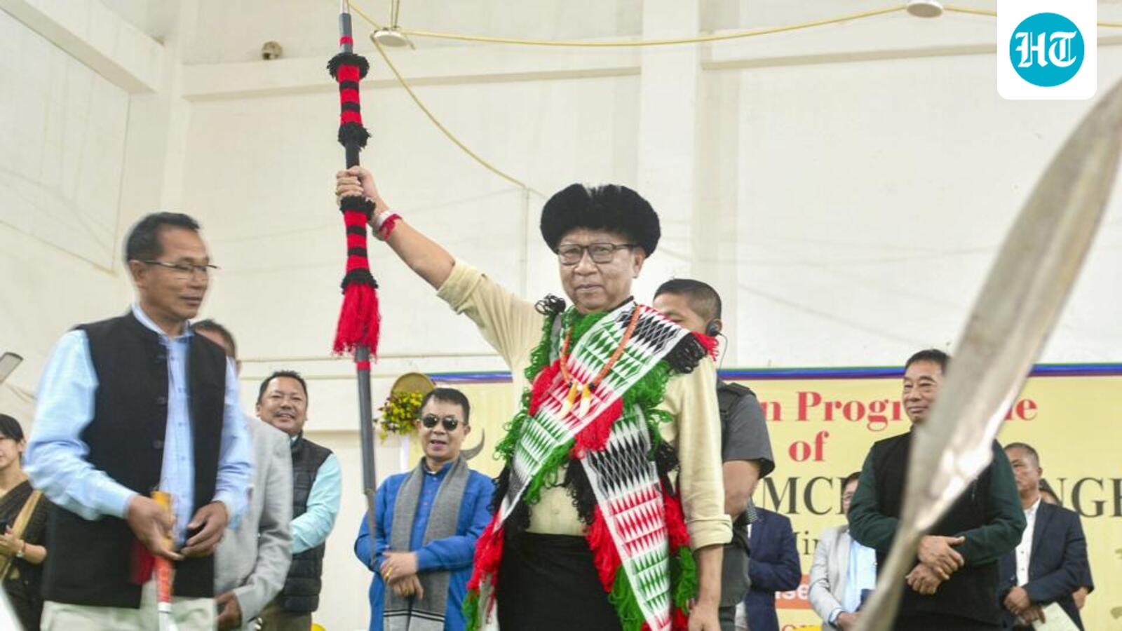 Manipur CM travels to Senapati district, lays foundation stones for projects