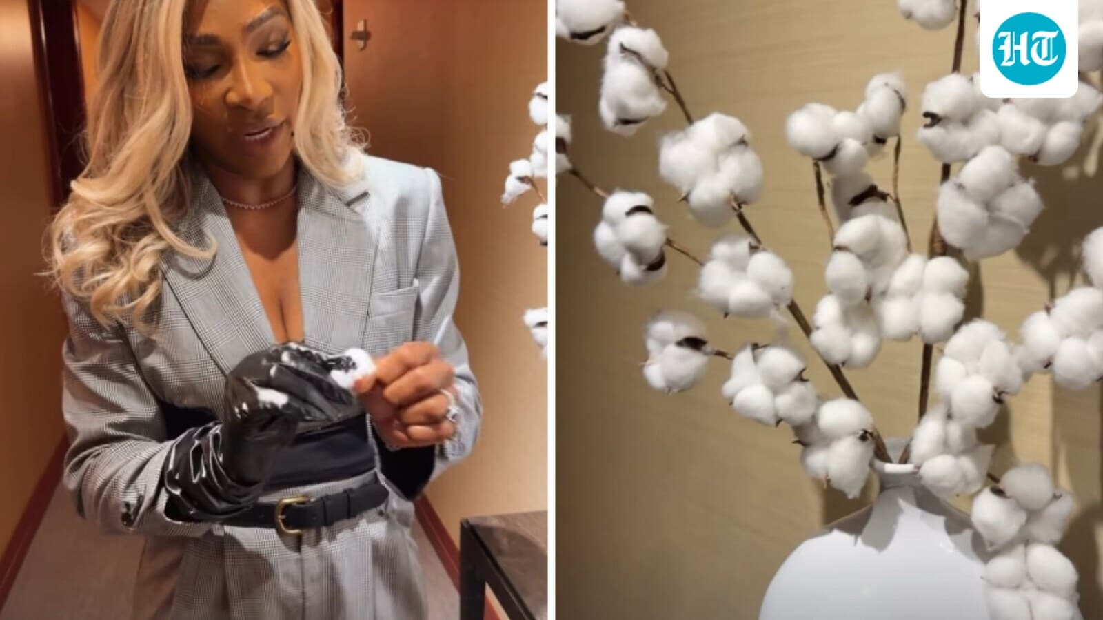 Serena Williams shudders at NYC hotel's cotton plant decoration, internet thinks she’s ‘overreacting’