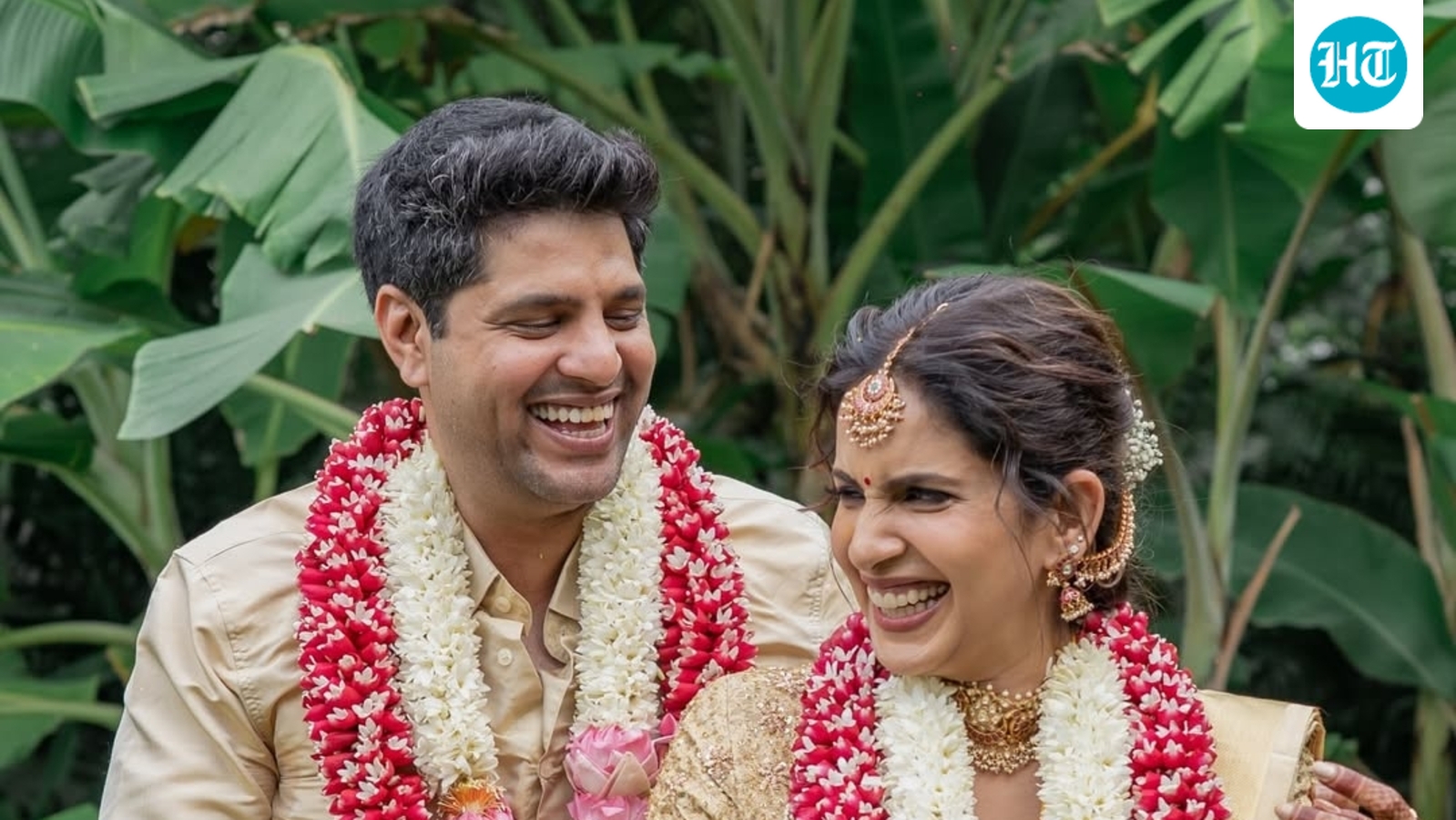 Bigg Boss Tamil fame Samyuktha Shan marries former CSK star Aniruddha Srikanth in traditional ceremony; See pics