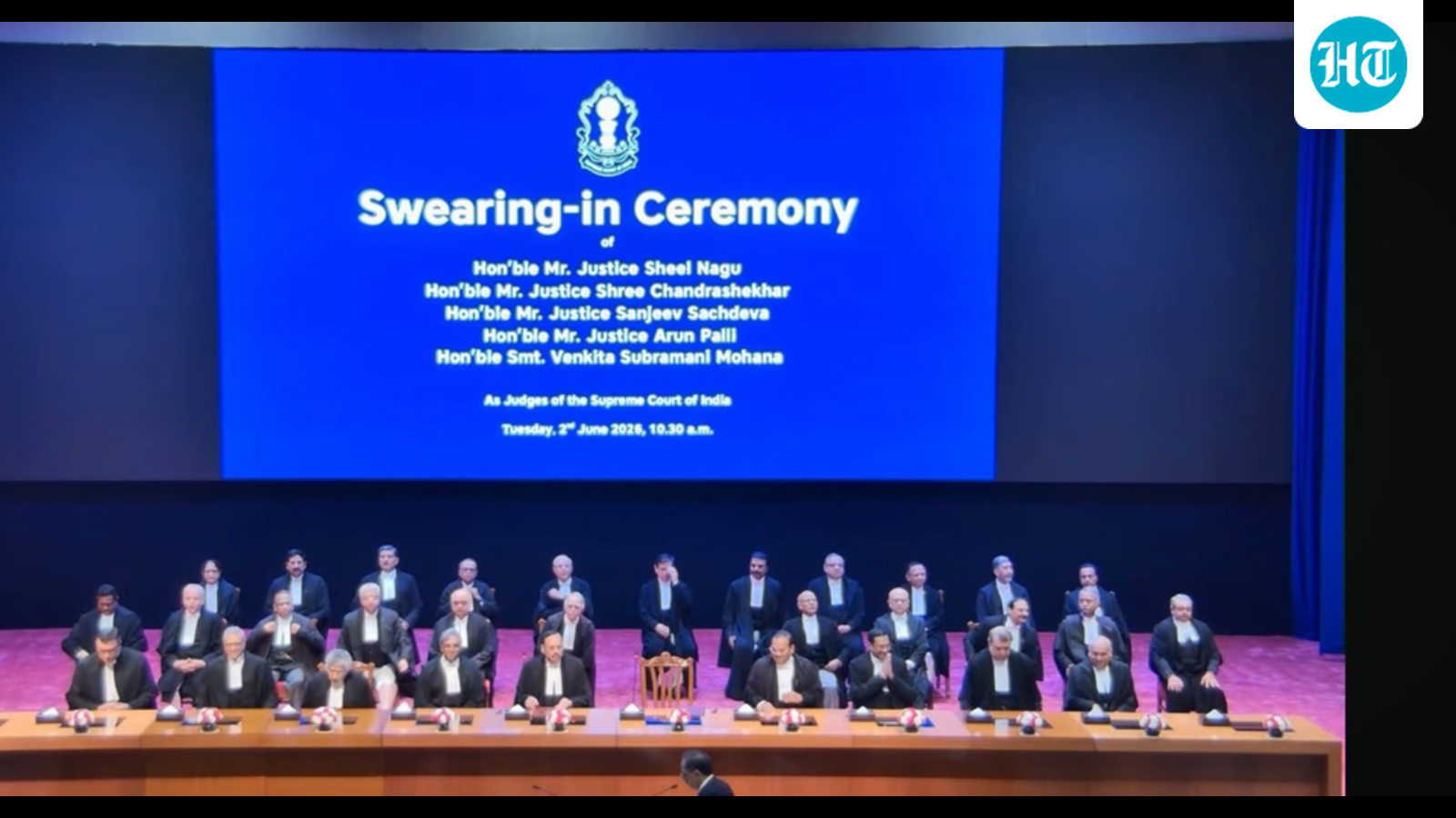 Five sworn in as Supreme Court judges, taking top court to near-full strength