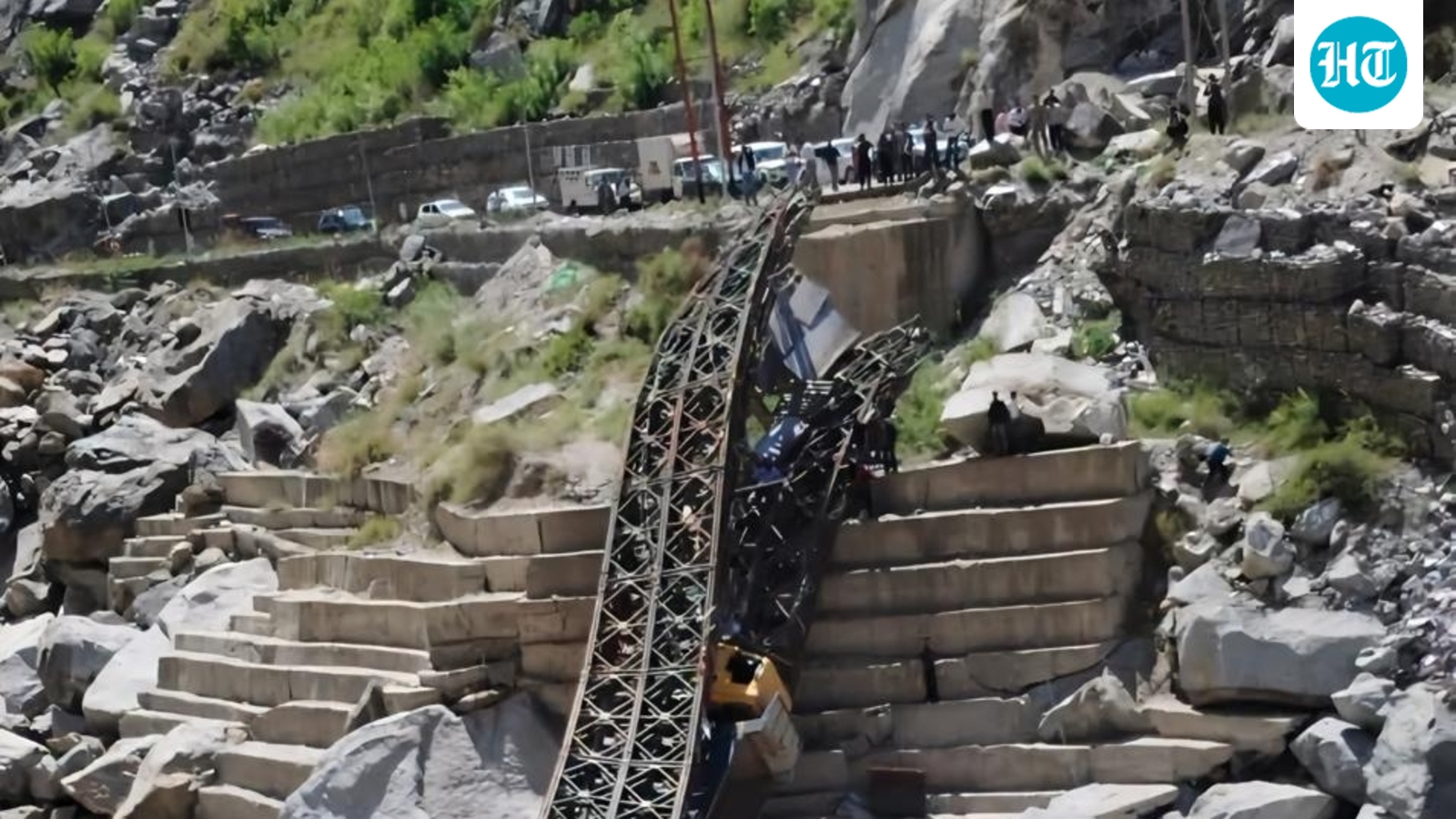 Truck falls in river as bridge collapses in Himachal's Kinnaur, driver narrowly escapes: Video