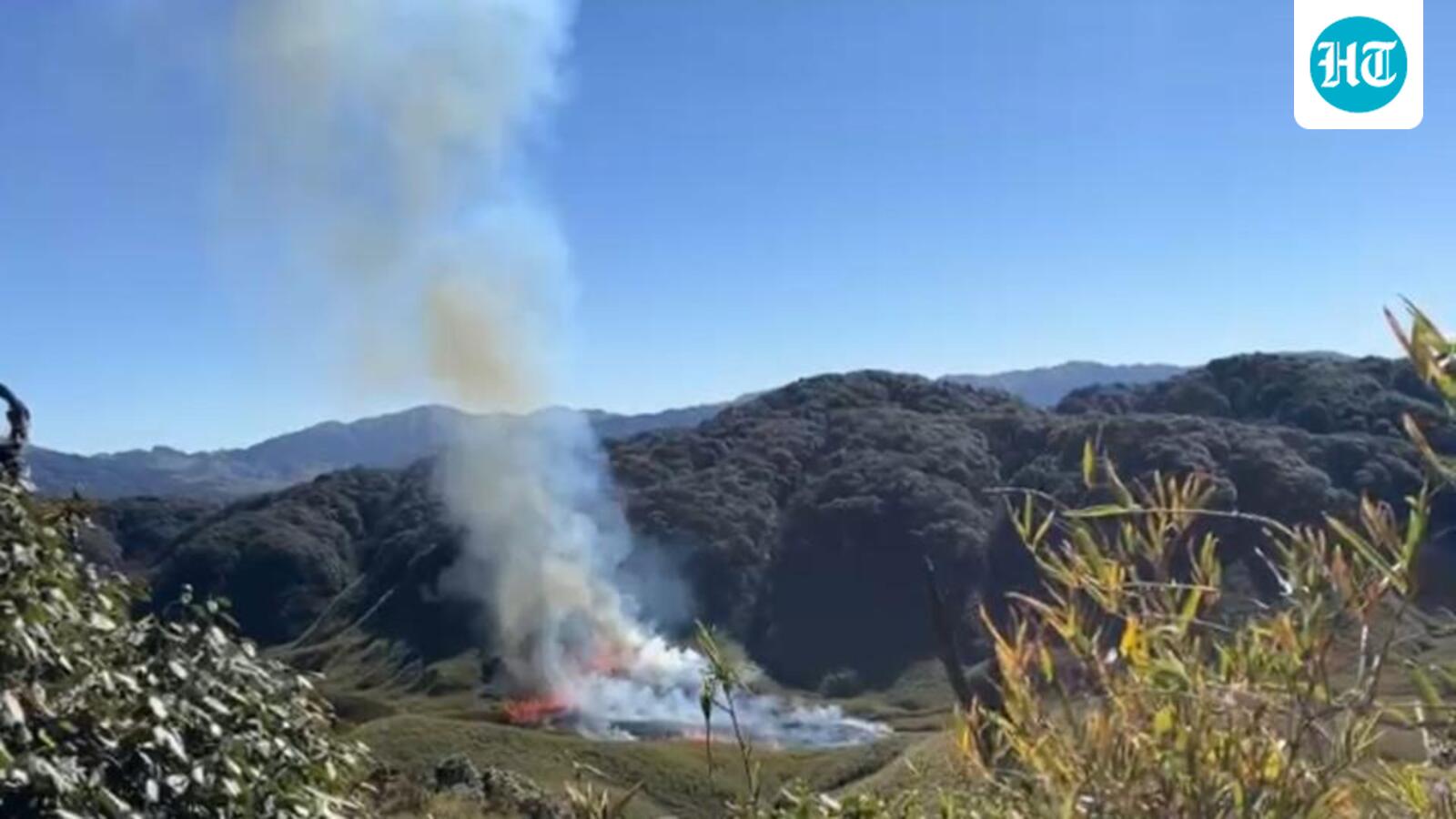 Four trekkers rescued as wildfire erupts in Nagaland’s Dzükou Valley; trekking banned