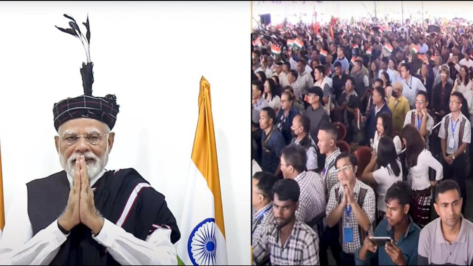 PM Modi inaugurates Mizoram’s first railway line, flags off Rajdhani Express