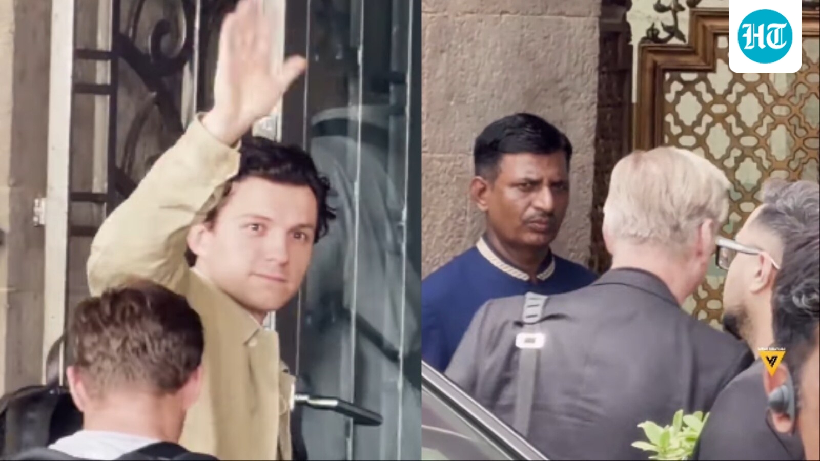 Tom Holland and Christopher Nolan arrive in Mumbai for  India premiere of The Odyssey. Watch