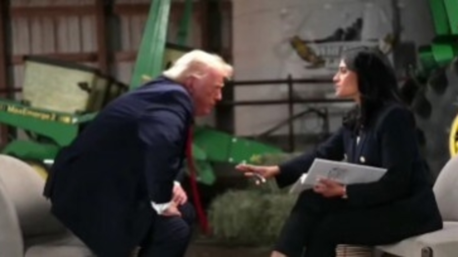 Trump hit with diaper allegations as he faces ‘trouble standing’ to walk off during Kristen Welker interview