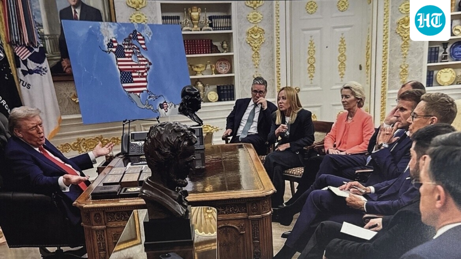 Trump shares image showing Canada, Greenland, internet fears 'invasion'