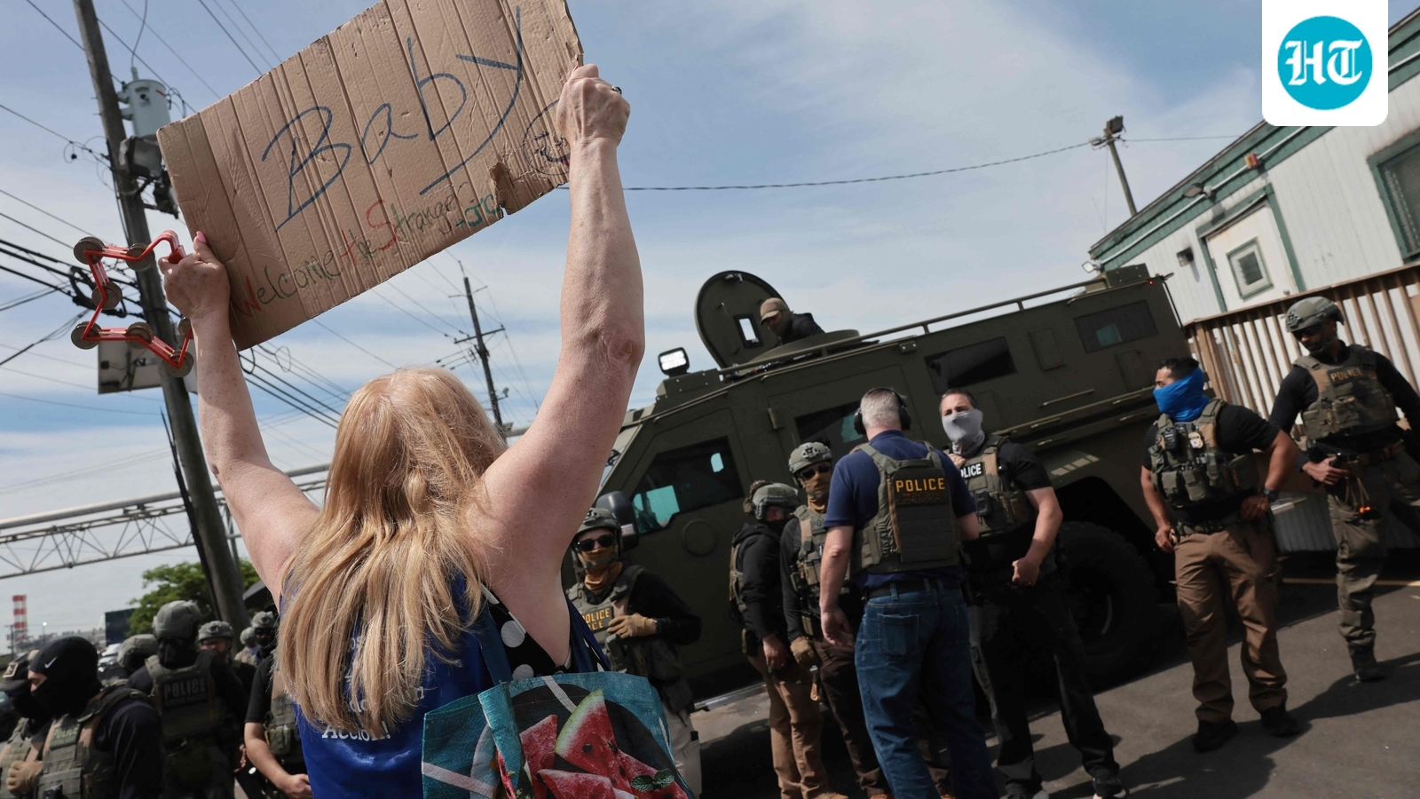 ICE agents clash with protesters outside Newark detention center amid hunger strike claims | VIDEO