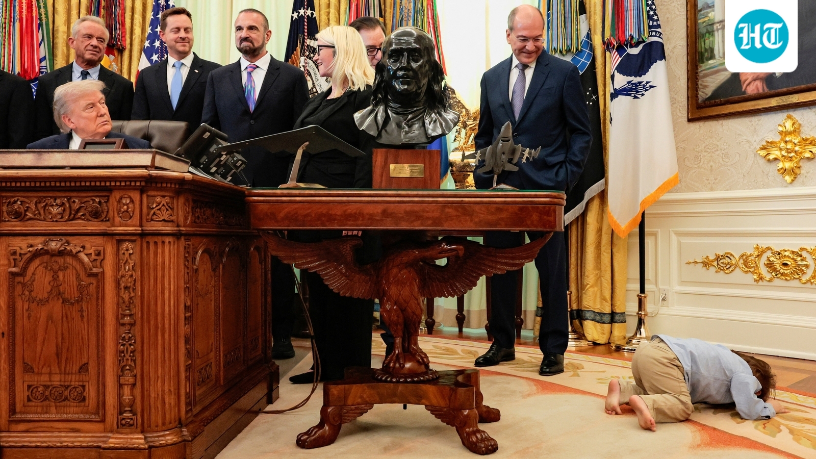 ‘Miracle’ toddler dances, crawls in Oval Office as Trump praises new gene therapy | Watch video