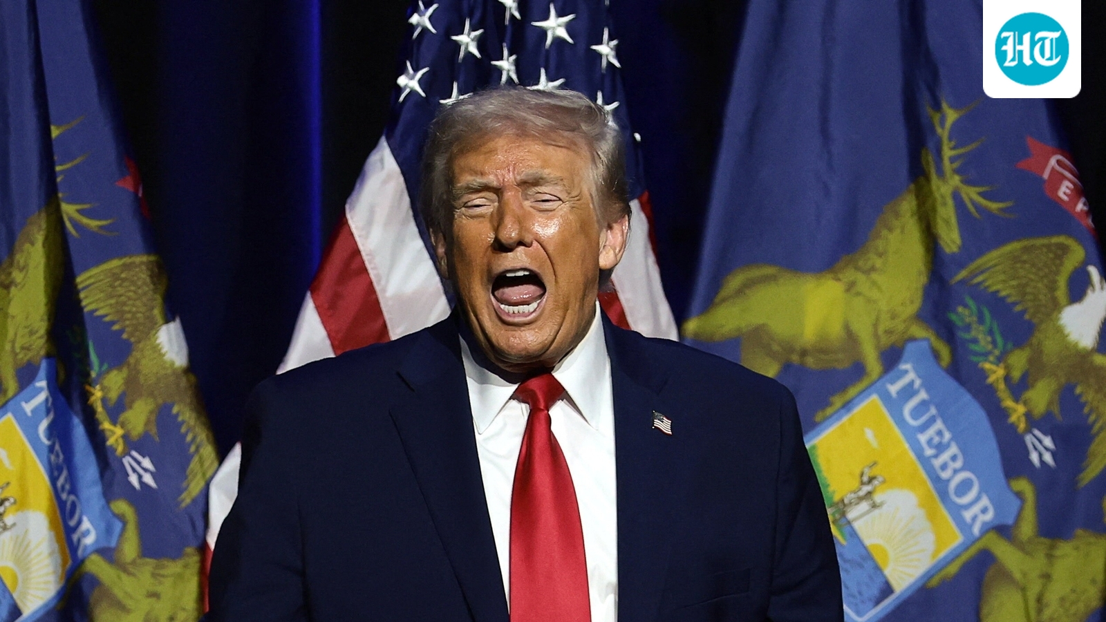 Trump's ‘awkward’ throat clearing before Detroit speech sparks health concerns: ‘Did he choke?’