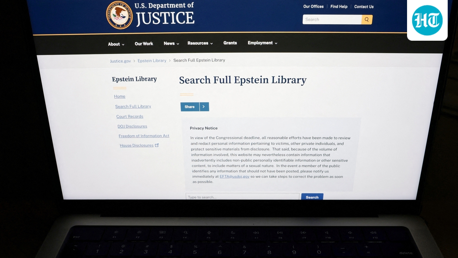 DOJ website crashing? Epstein files release sparks frenzy; ‘not loading, in queue’