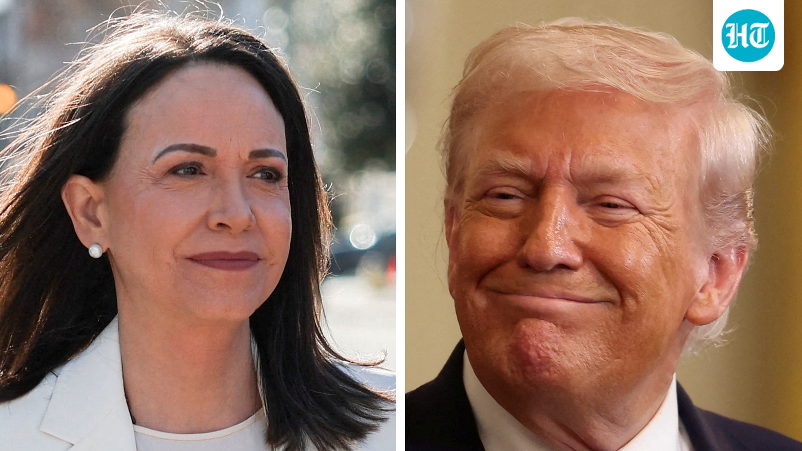 Donald Trump thanks ‘wonderful woman’ Machado after she presents him Nobel Peace Prize